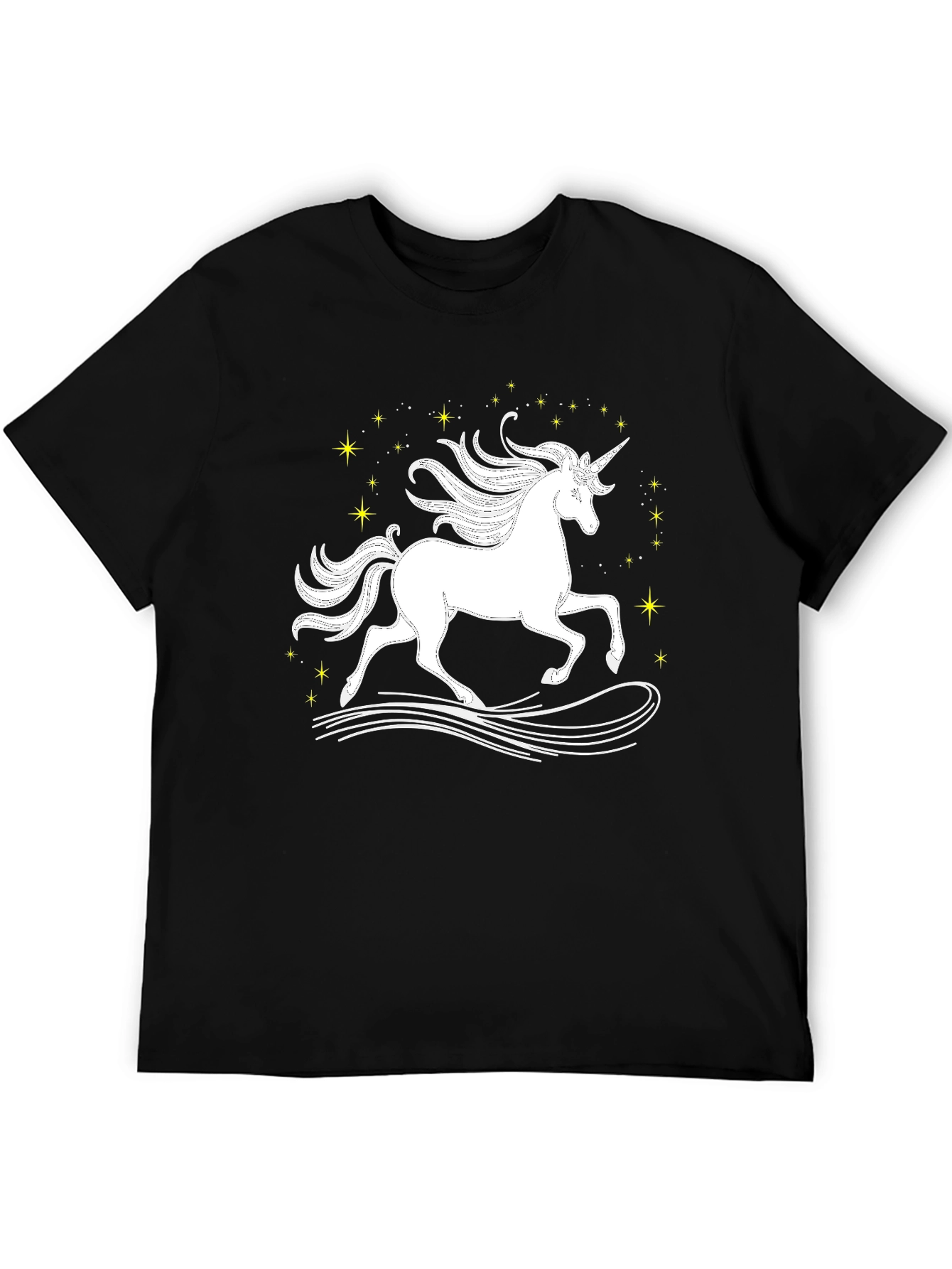 Black Unicorn Graphic Black T-Shirt view 5