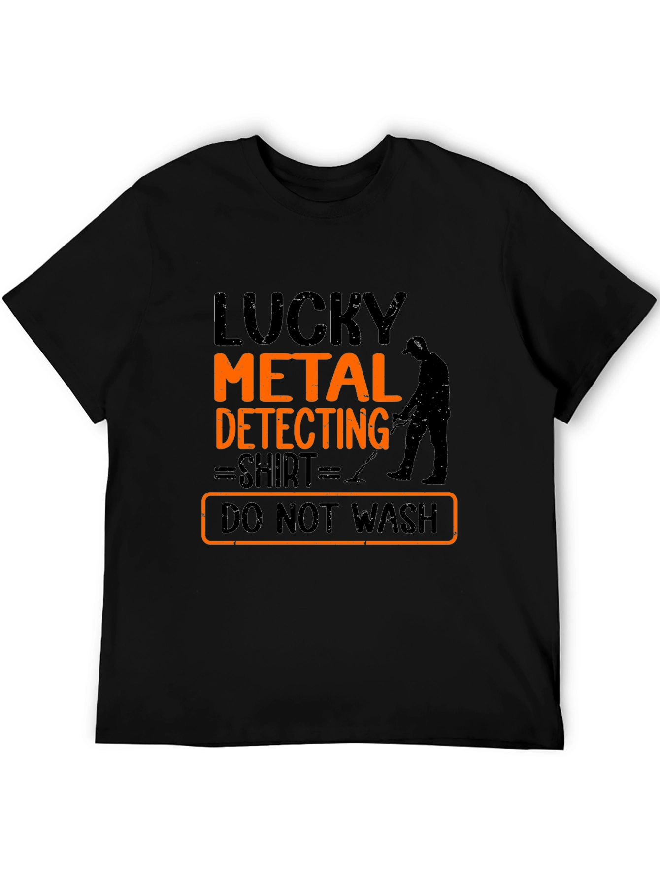 Black Lucky Metal Detecting Shirt - Novelty Hobby T-Shirt view 5