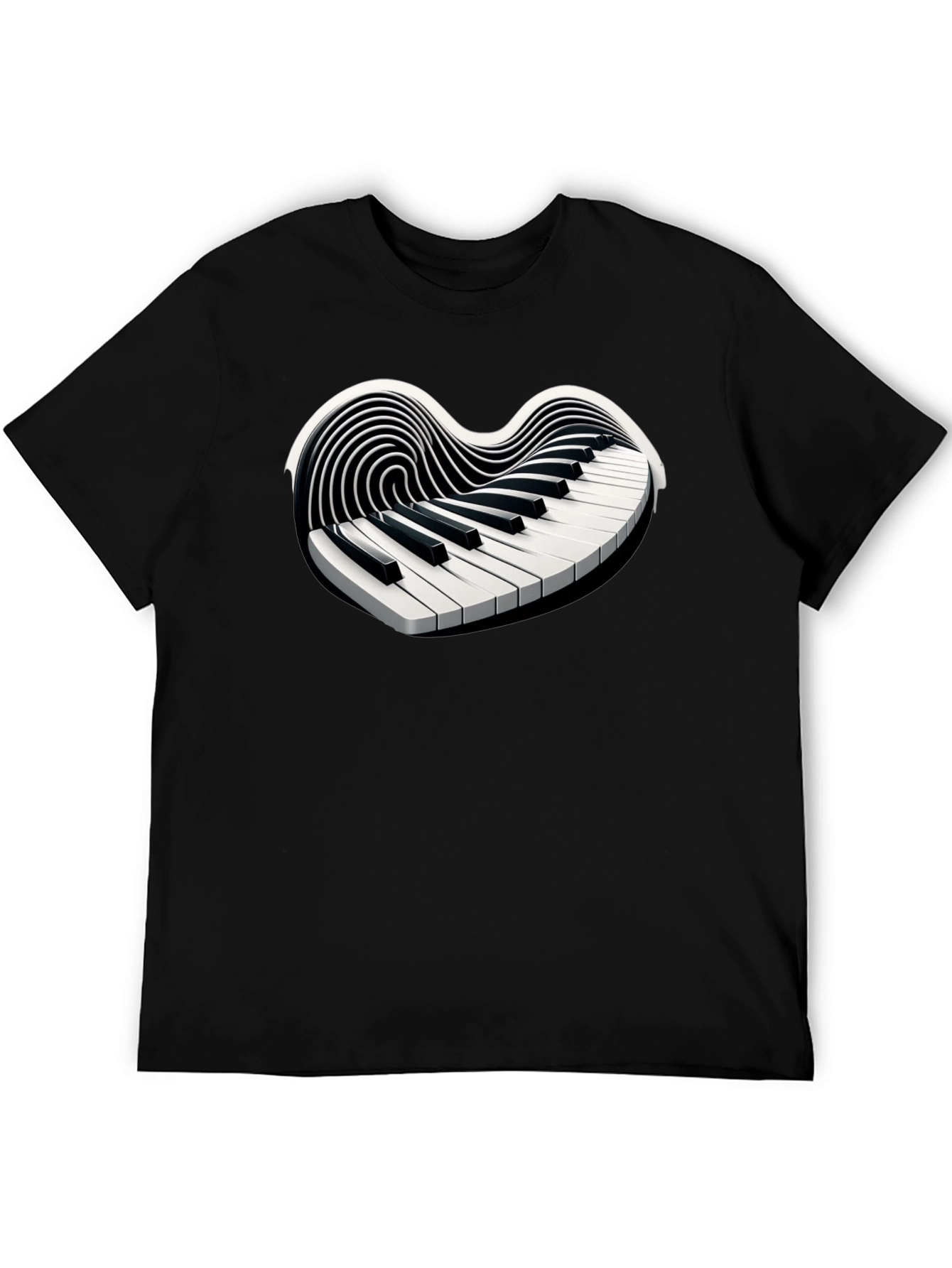 Piano Heart T-Shirt - Musical Love Tee - 5