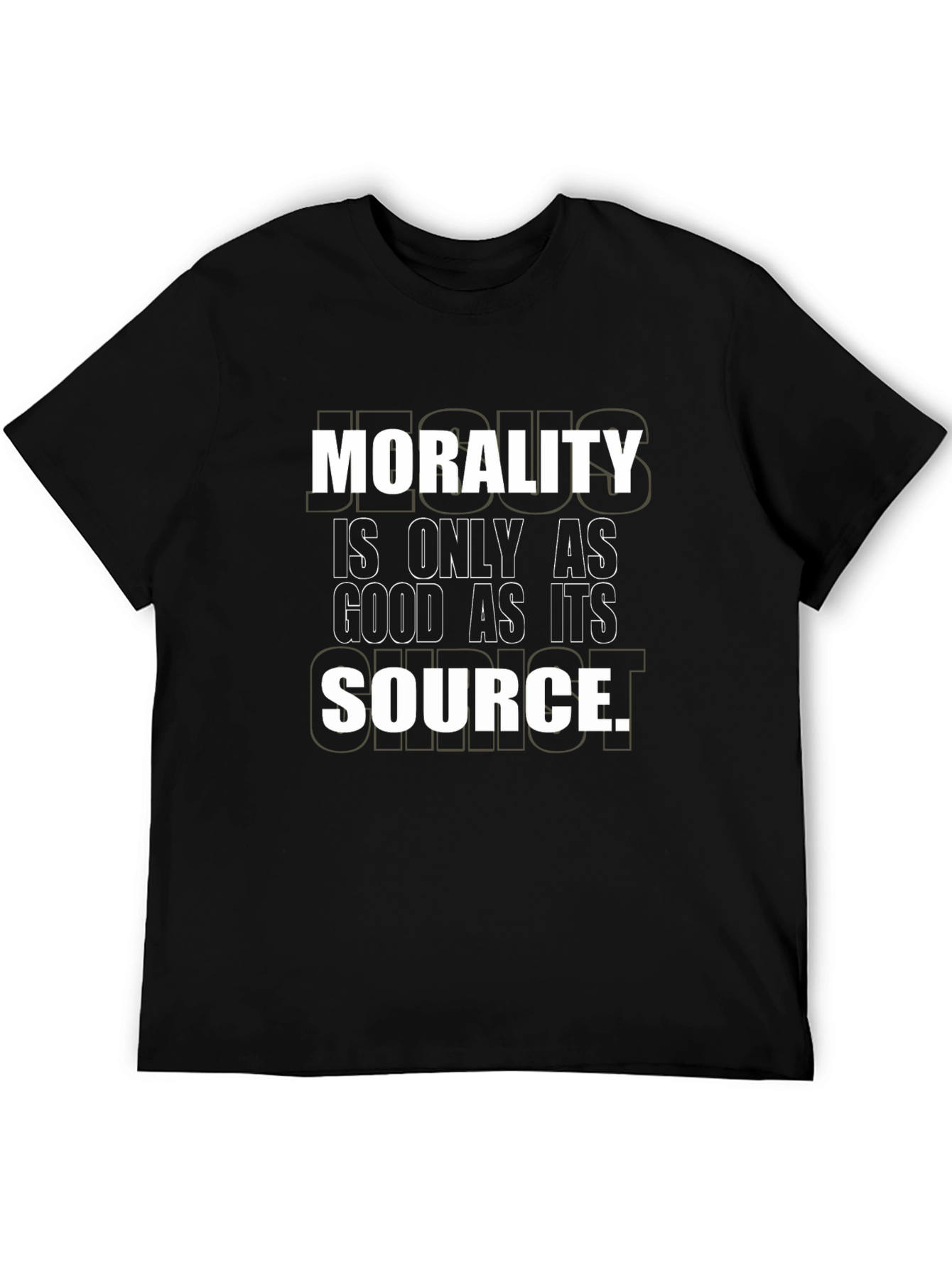 Black Morality Source Graphic Tee - Unisex Black T-Shirt view 5