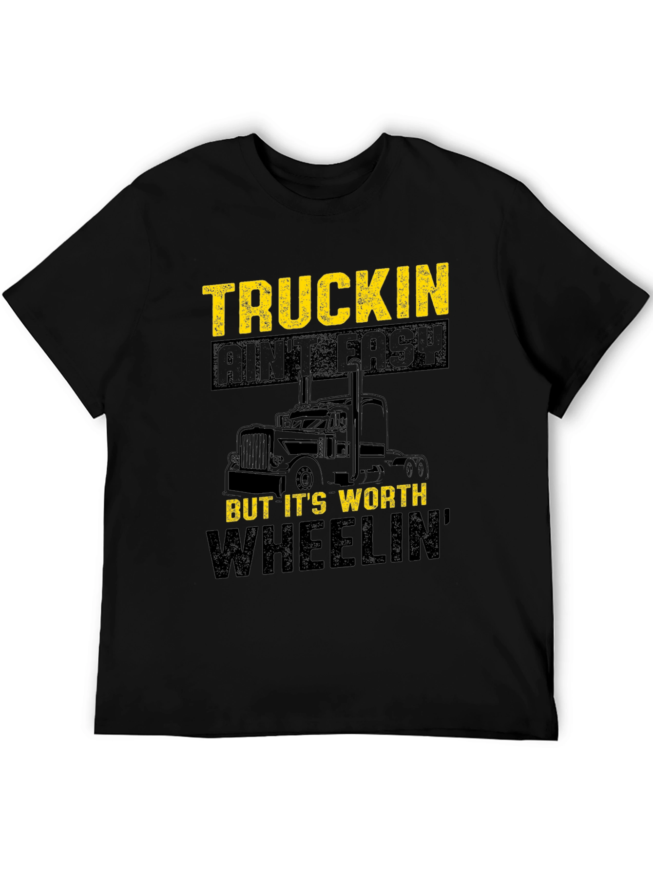 Black Truckin' Ain't Easy T-Shirt view 5