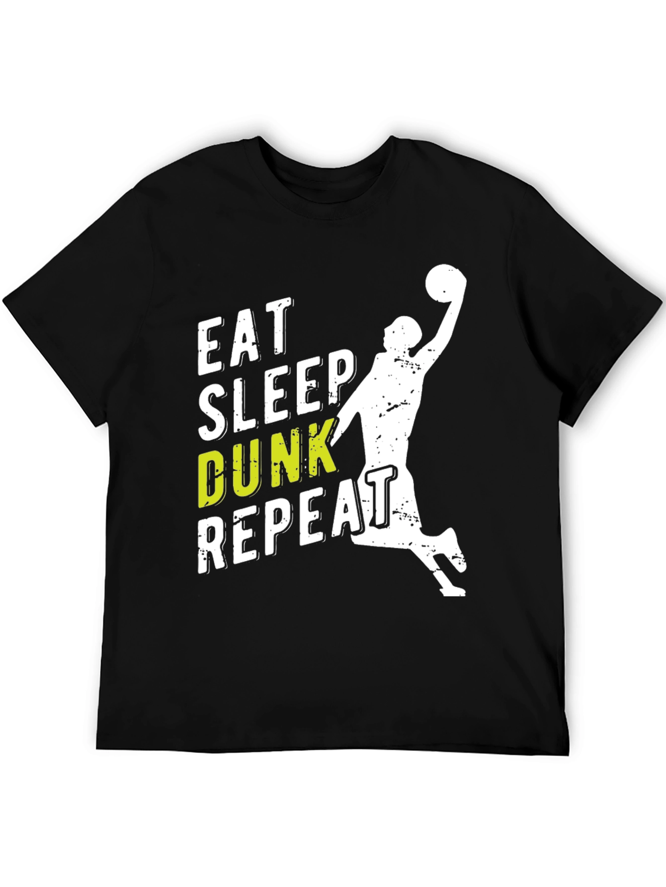 Black Eat Sleep Dunk Repeat Graphic Tee view 5