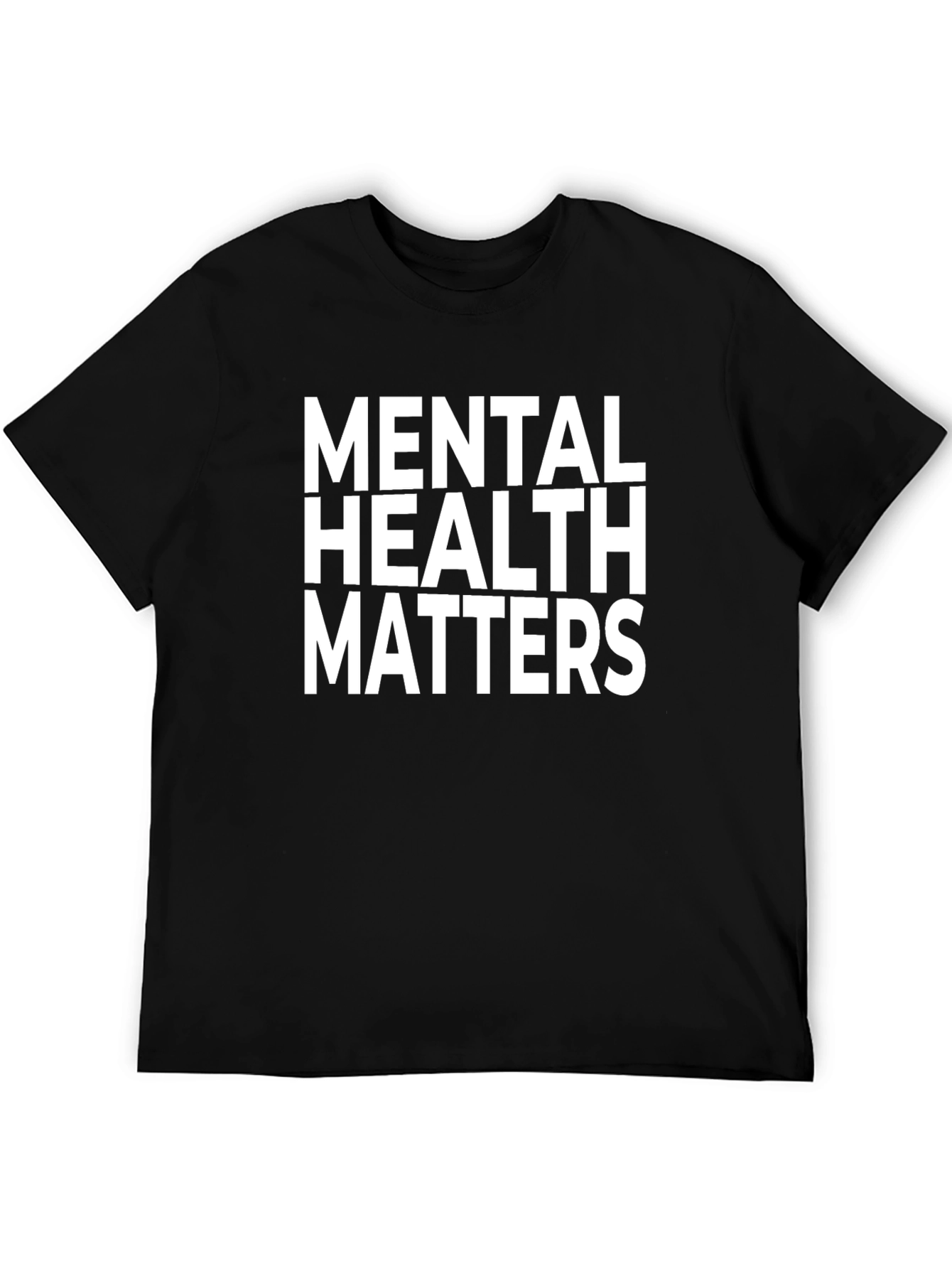 Black Mental Health Matters Graphic Tee - Black Cotton T-Shirt view 5