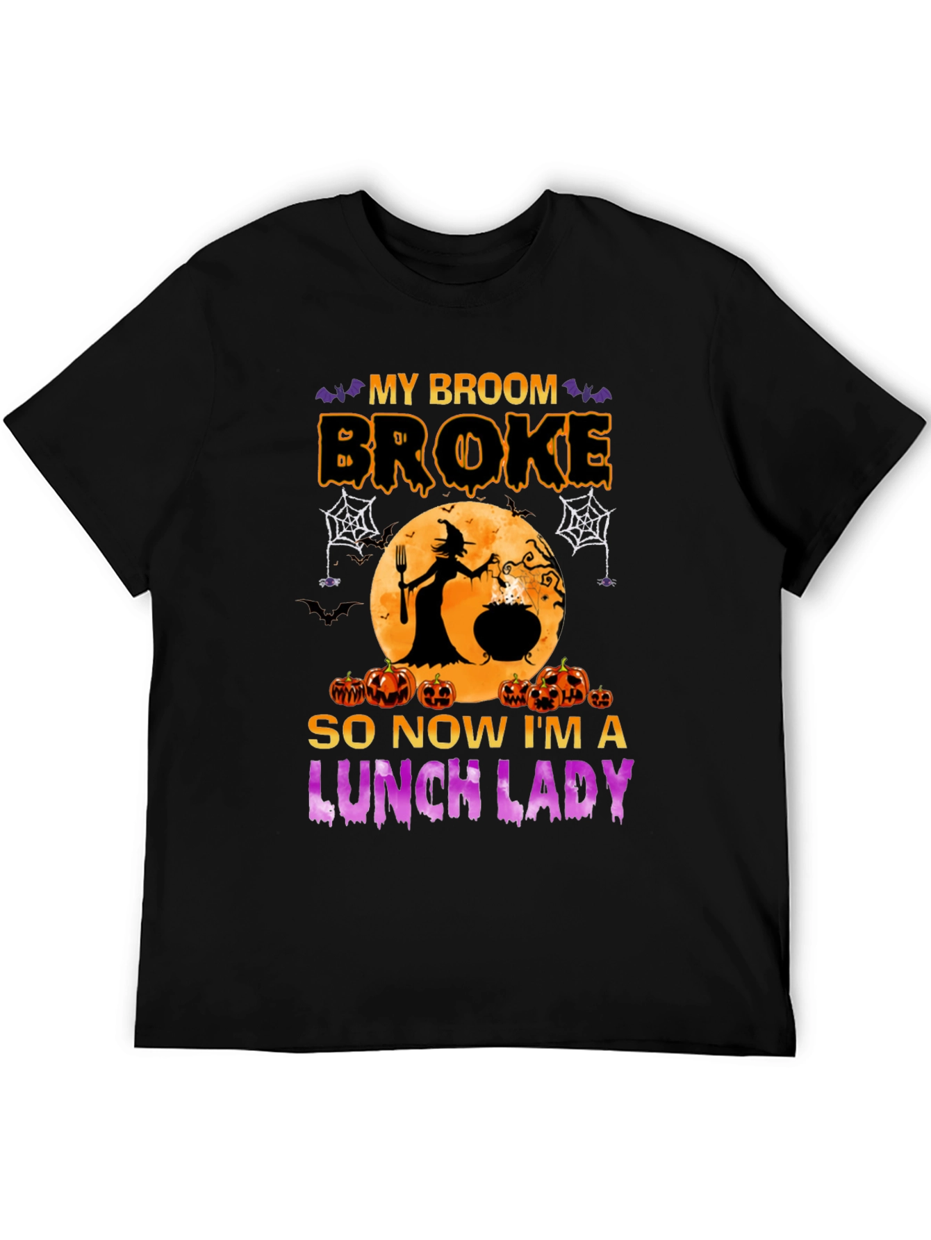 Black Halloween Lunch Lady Graphic Tee view 5