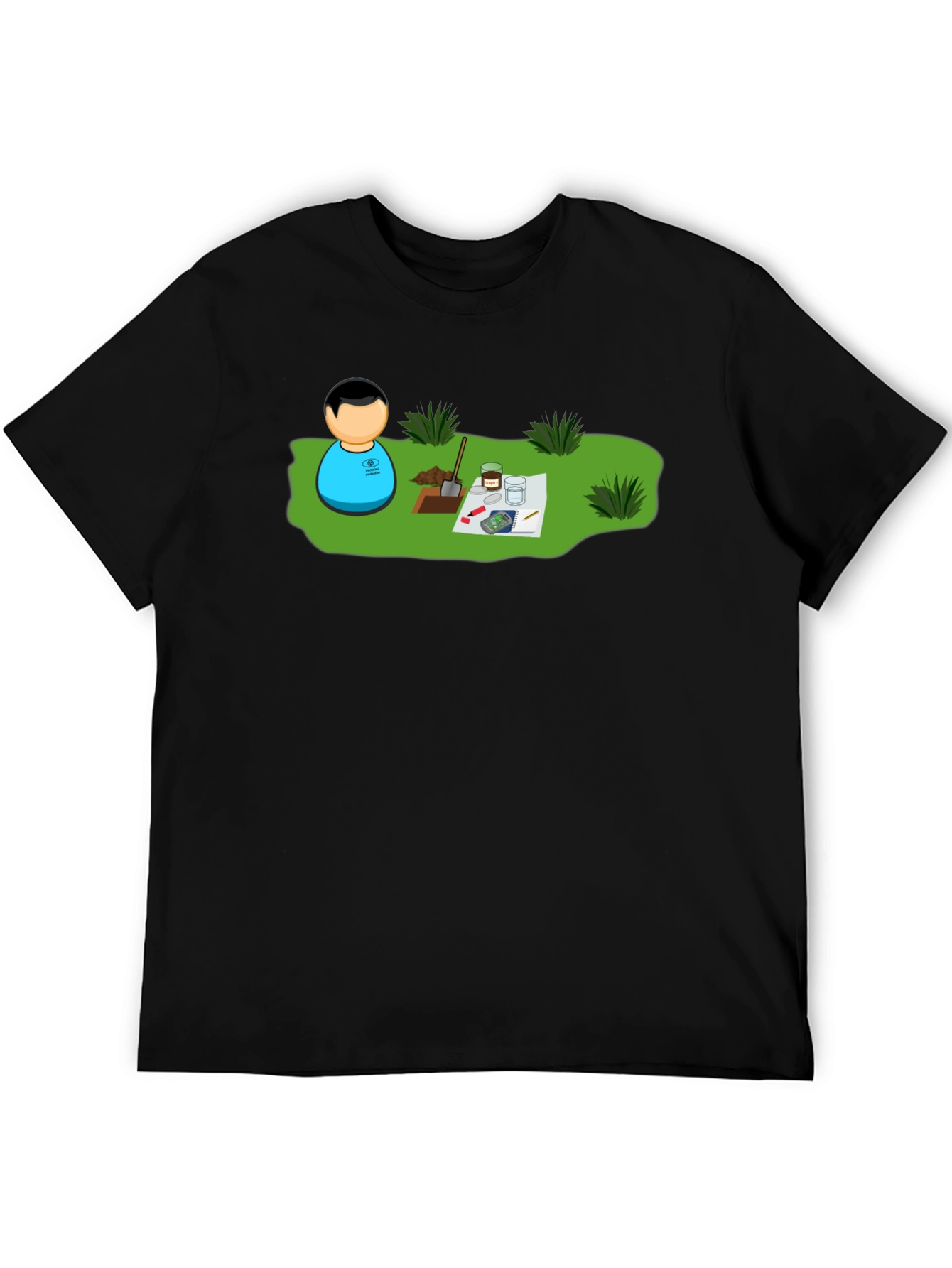 Black Cartoon Archaeology Graphic Tee view 5