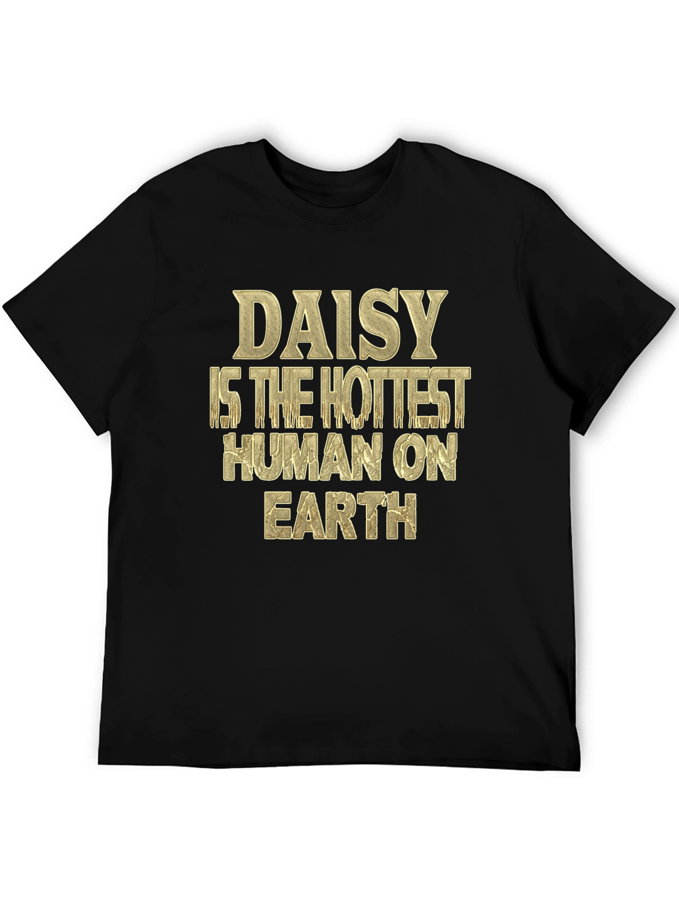 Black Daisy Hottest Human T-Shirt - Black view 5