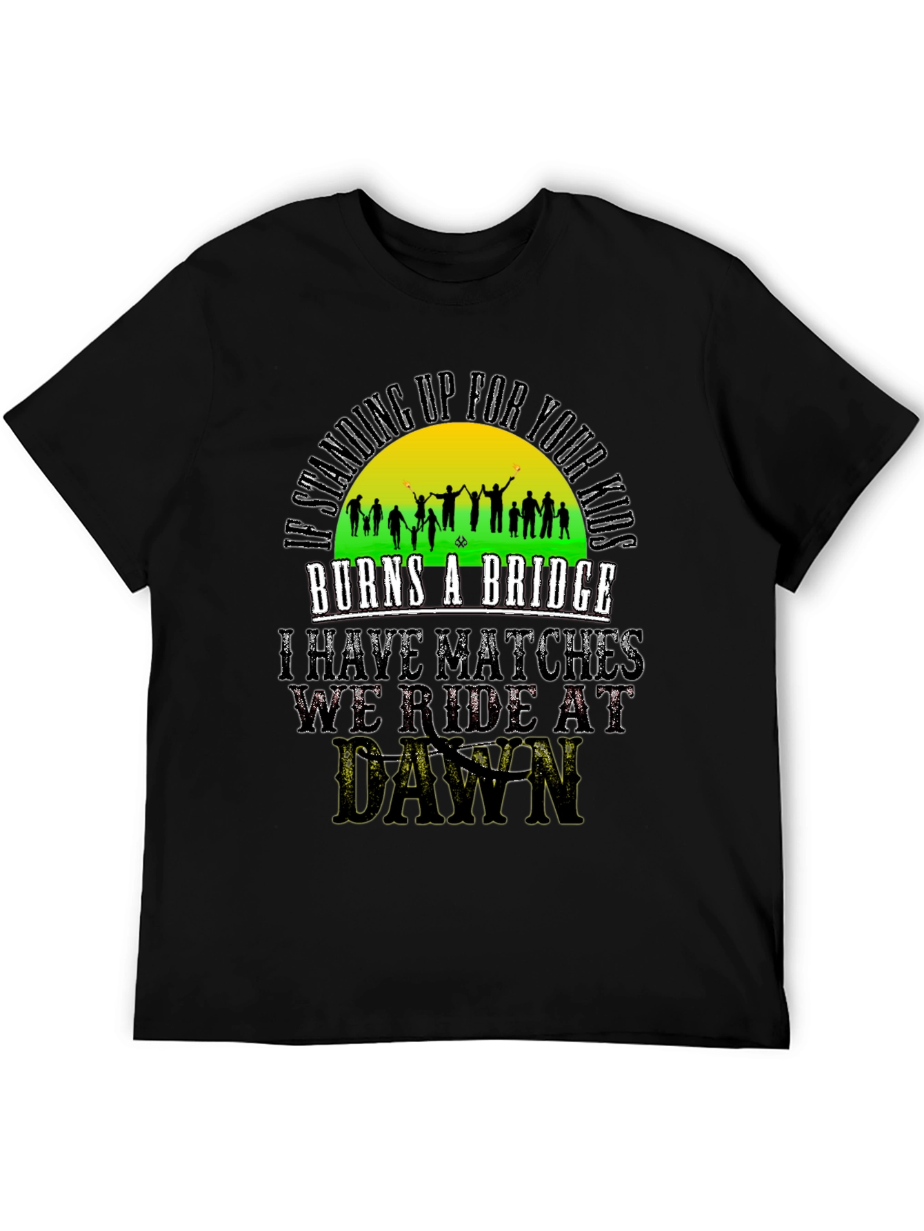 Black I'm Standing Up For Your Kids Graphic Tee view 5