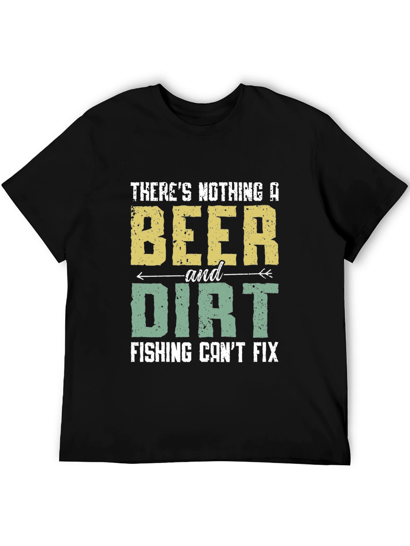 Black Beer & Dirt Fishing Fix T-Shirt view 5