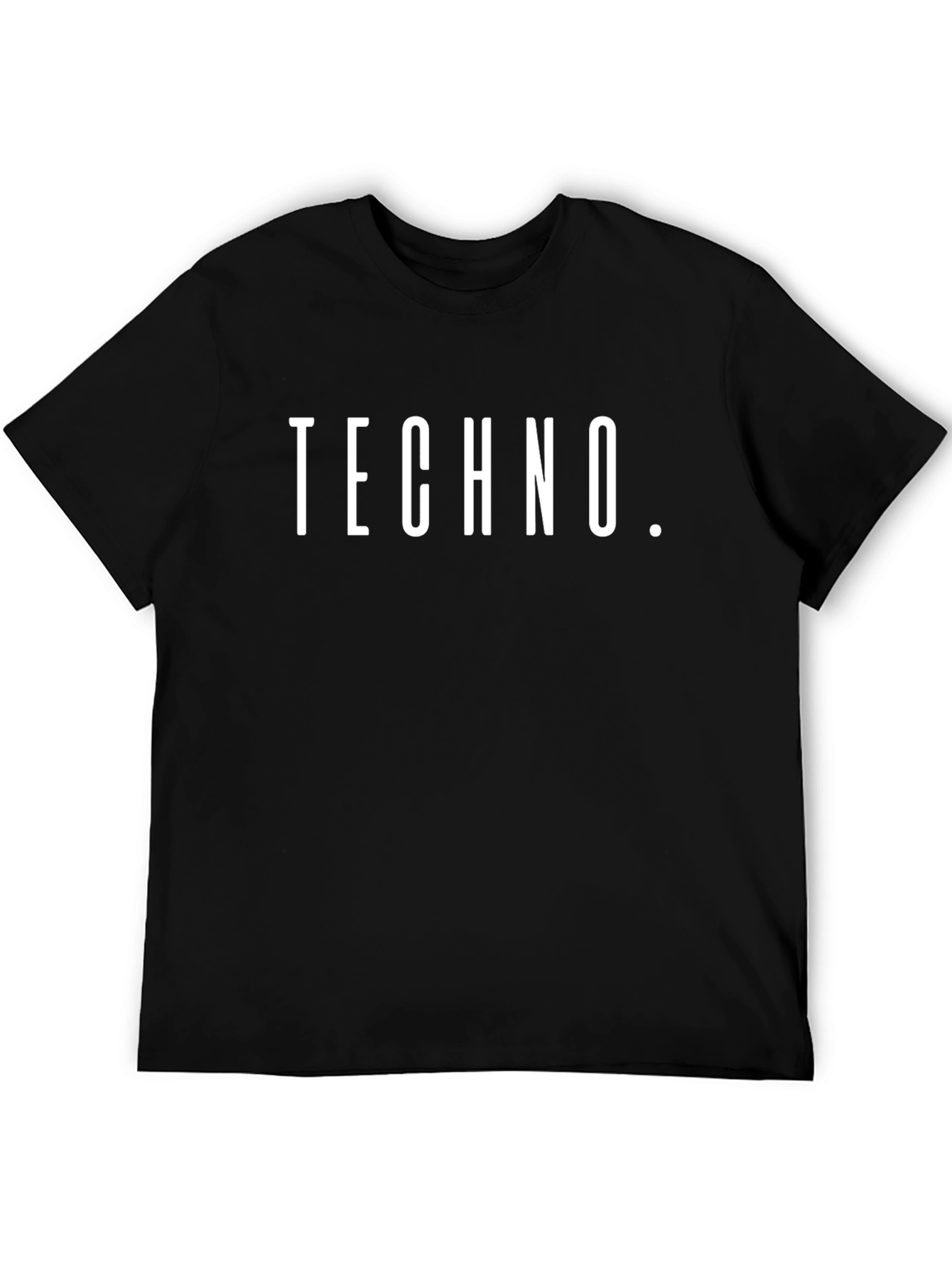 Black Techno T-Shirt - Minimalist Music Tee view 5