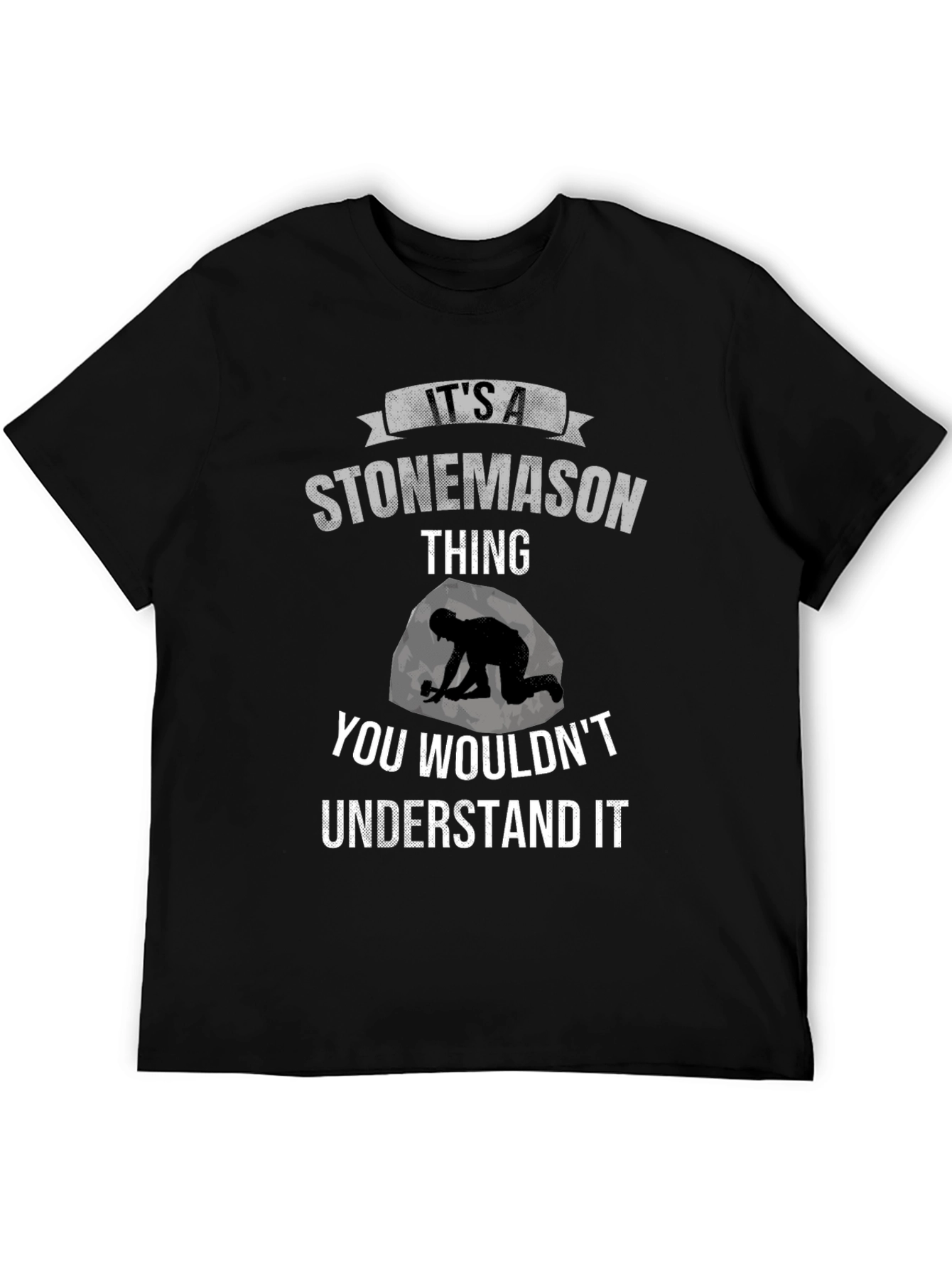 Black Stonemason T-Shirt - "It's A Stonemason Thing" view 5