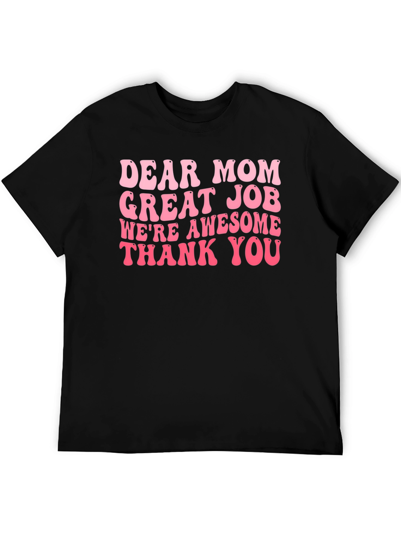 Black Dear Mom Graphic Tee - Black Cotton T-Shirt view 5