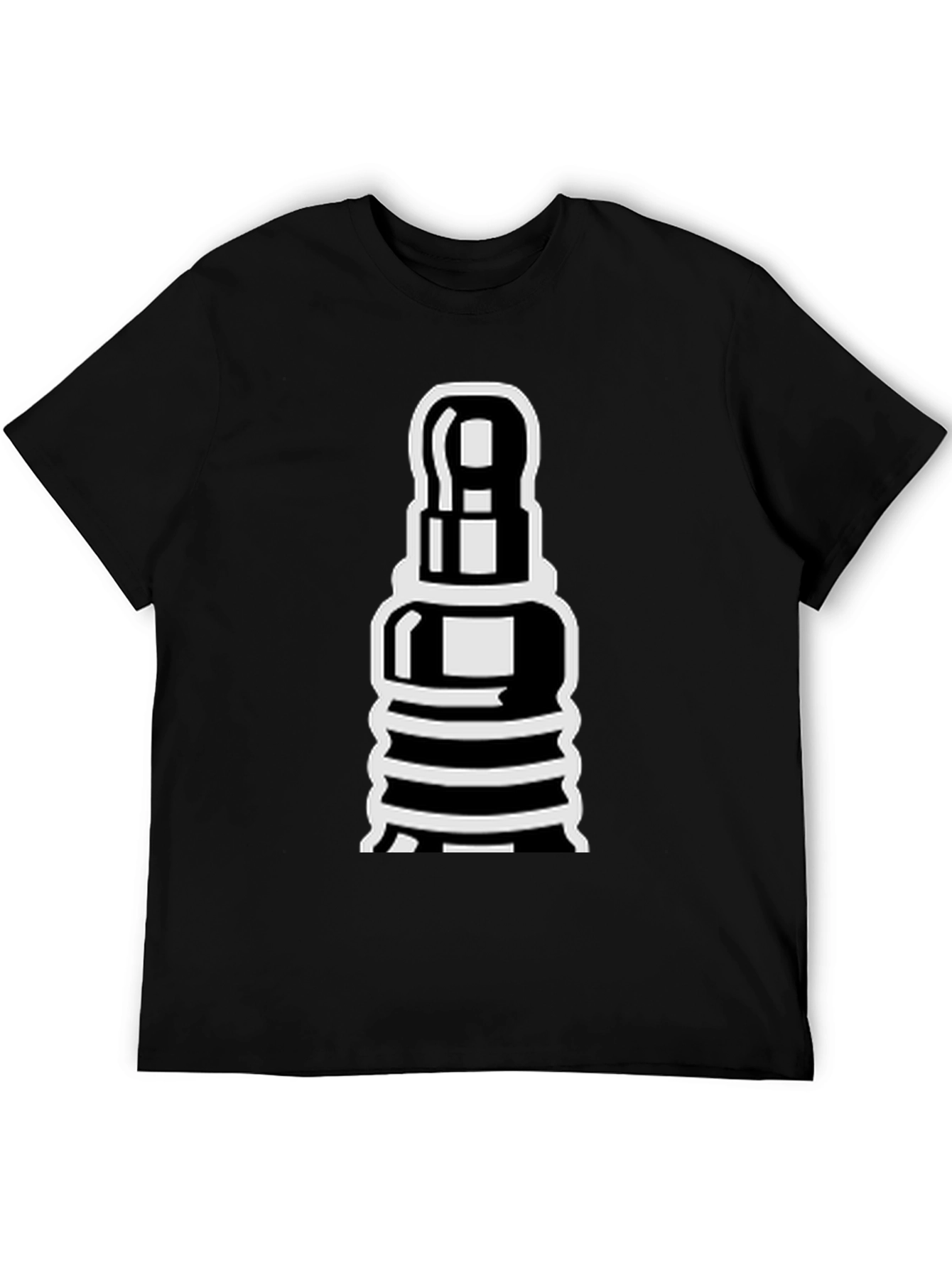 Black Chess Piece Graphic Tee - Black Cotton T-Shirt view 5