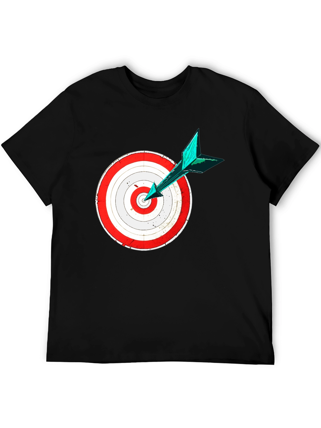 Black Target Practice Tee - Bullseye Arrow Design view 5