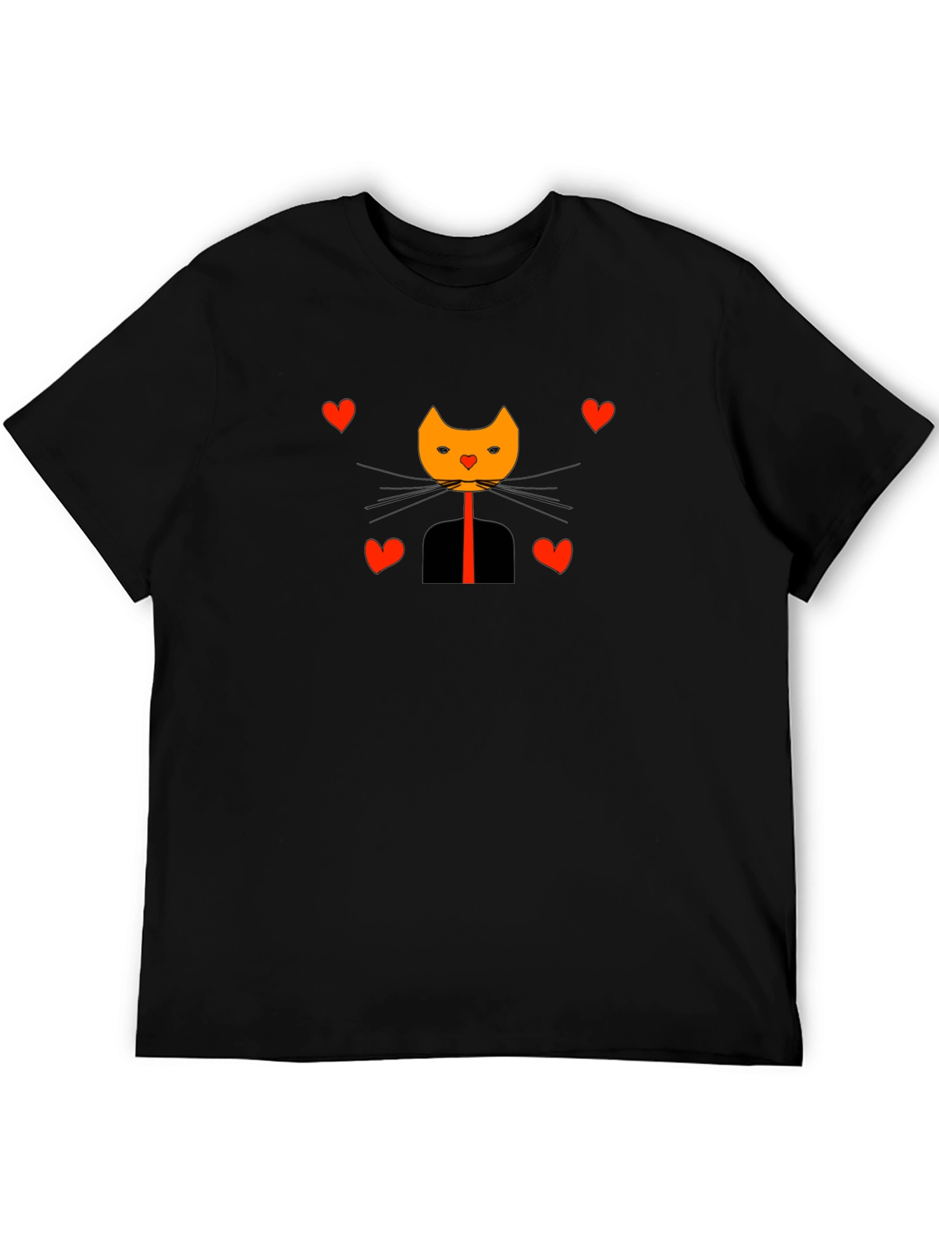 Black Cat in Suit Valentine's Day Graphic Tee view 5