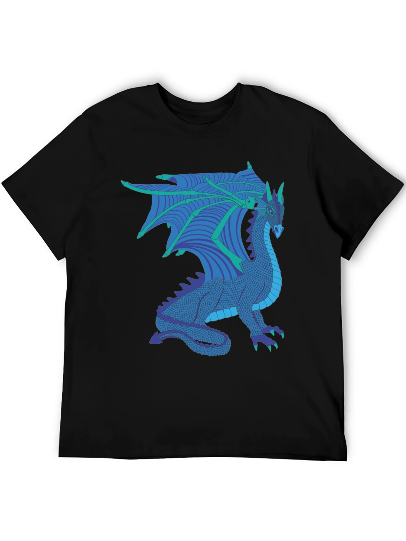 Black Dragon Graphic Tee - Fantasy Creature T-Shirt view 5