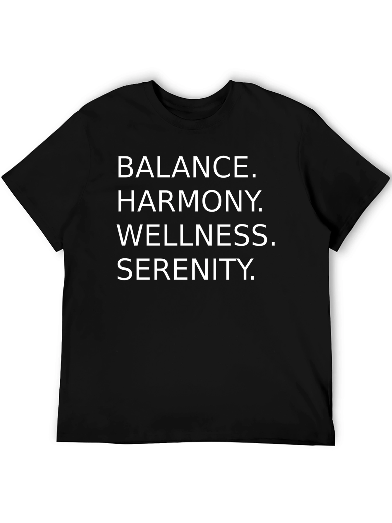 Black Balance Harmony Wellness Serenity Black T-Shirt view 5