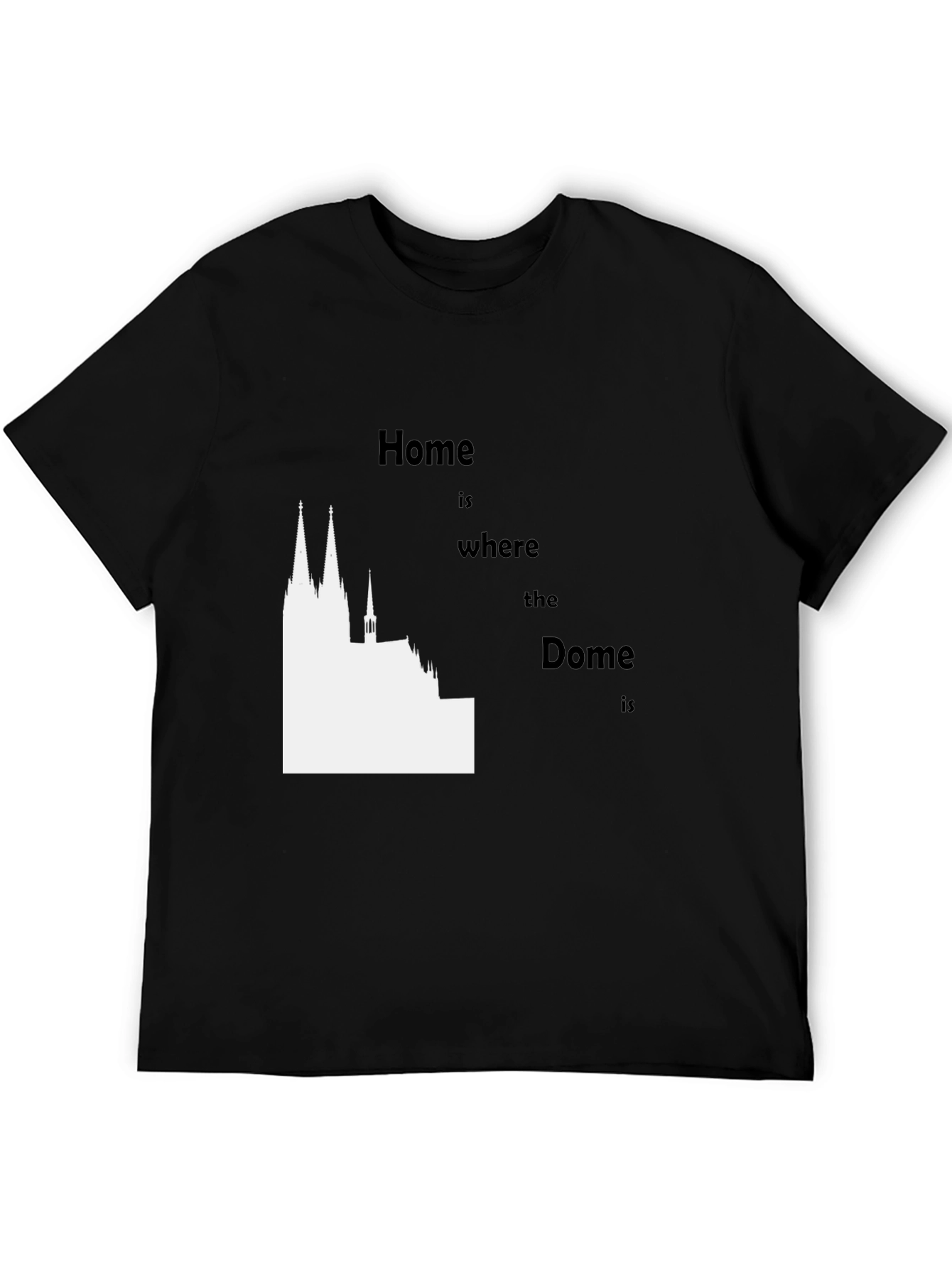 Black Home is Where the Dome Is Graphic Tee view 5