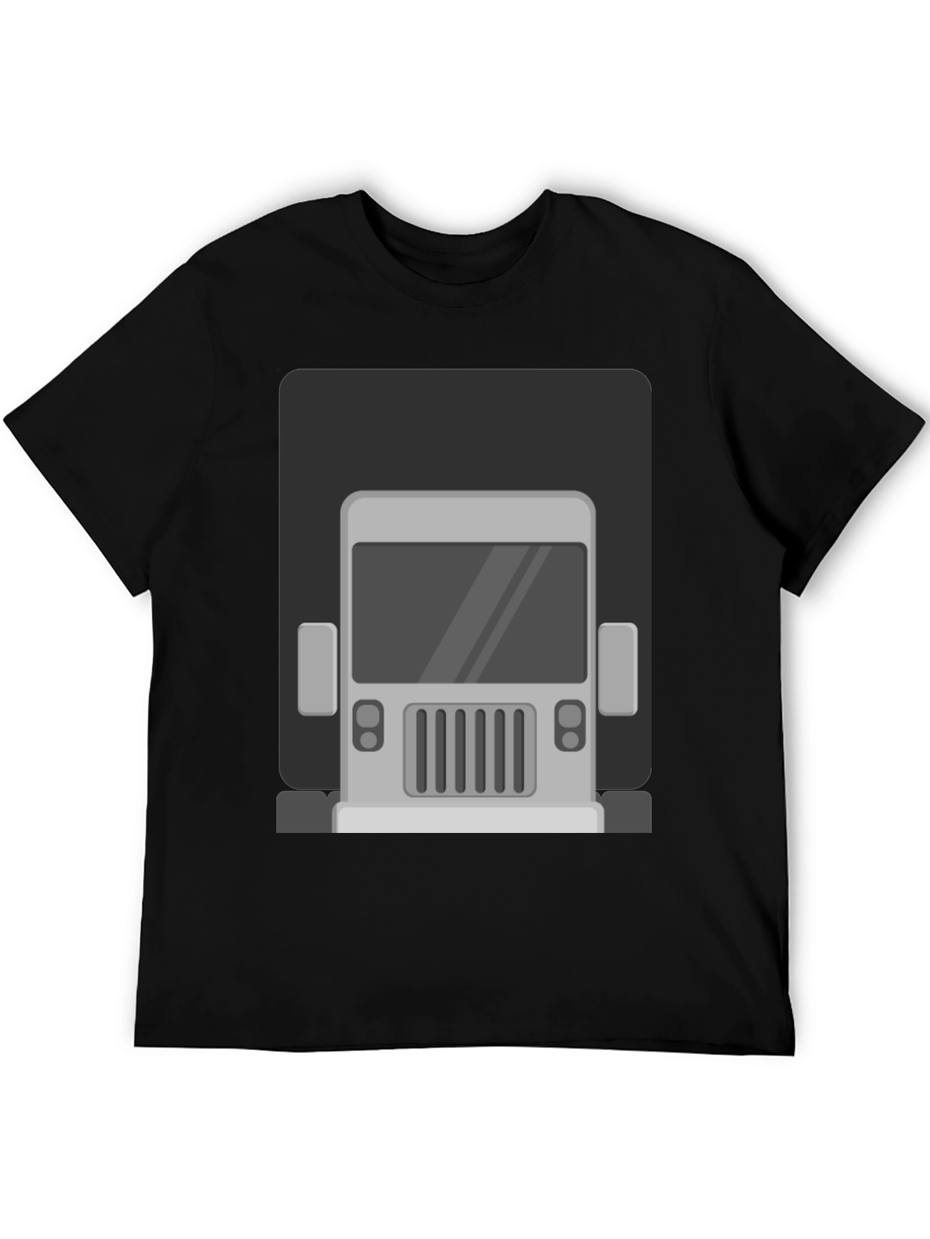 Black Truck Graphic Print T-Shirt - Men's Black Tee view 5
