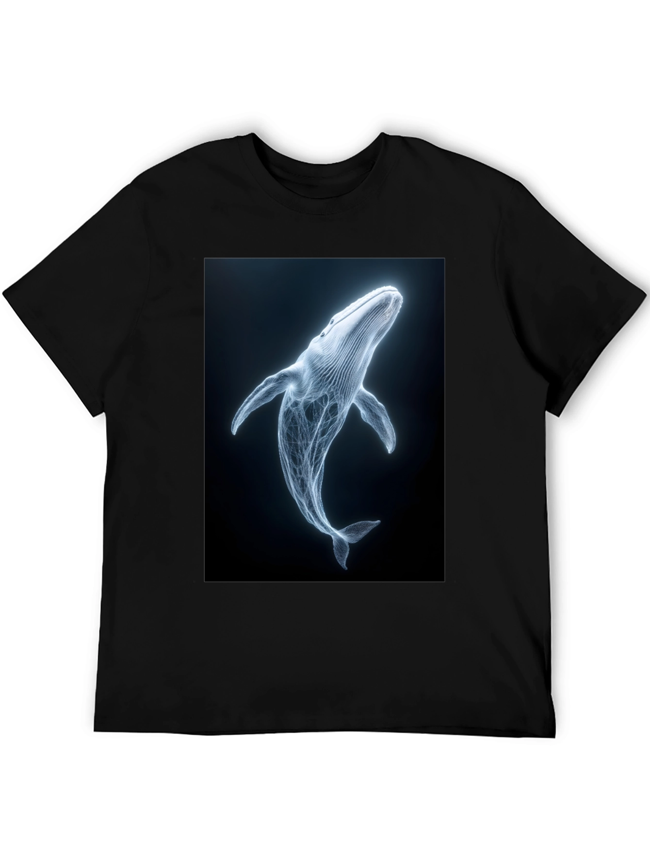 Black Whale Graphic Print Black T-Shirt view 5