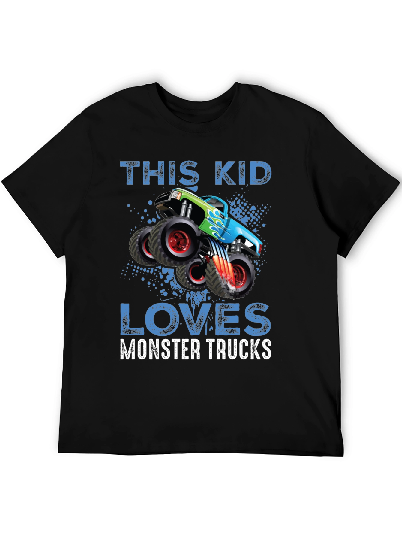 Black Monster Truck Lover T-Shirt - Kids view 5