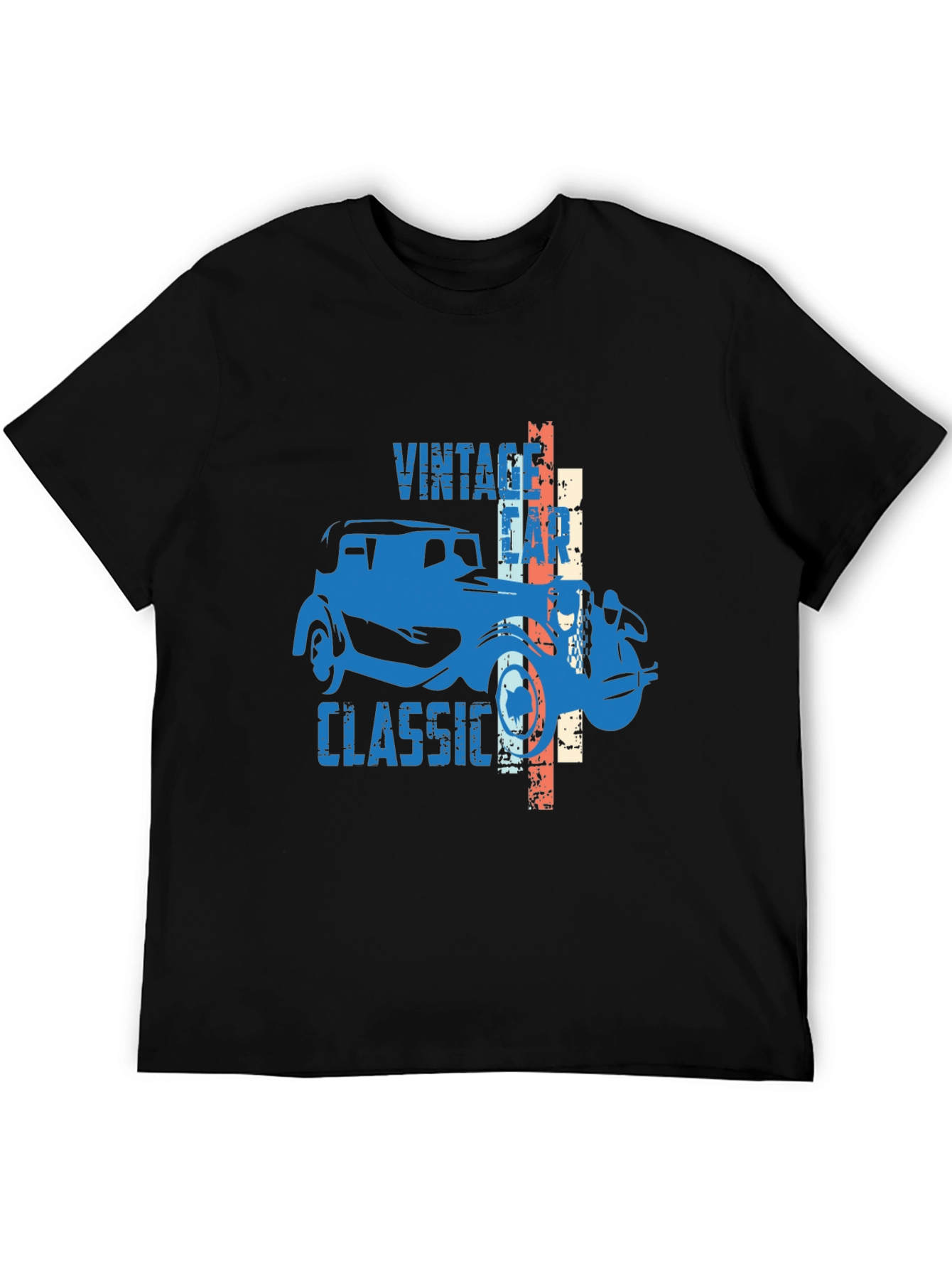 Black Vintage Classic Car Graphic Tee - Stylish Comfort view 5