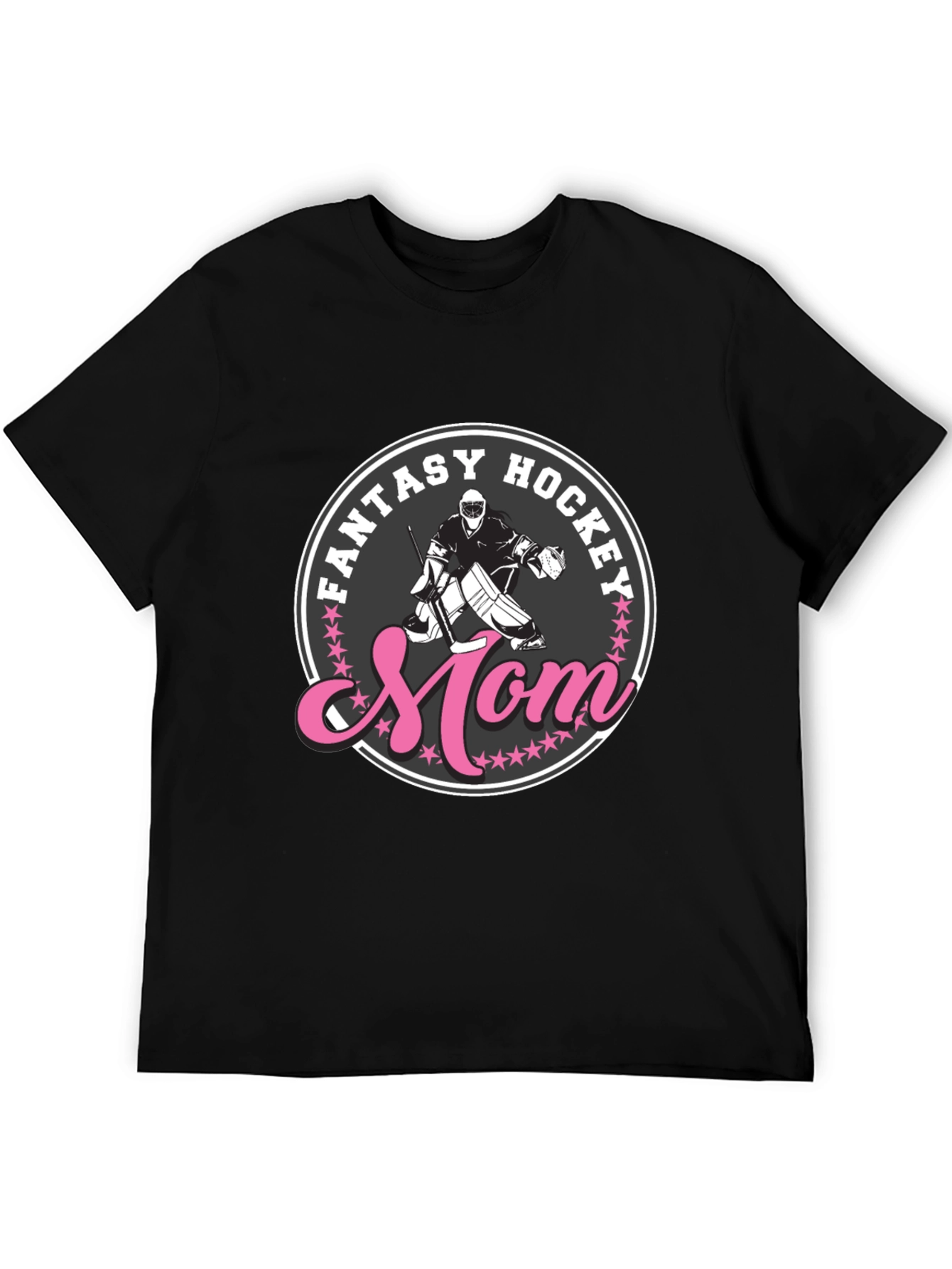 Black Fantasy Hockey Mom T-Shirt view 5