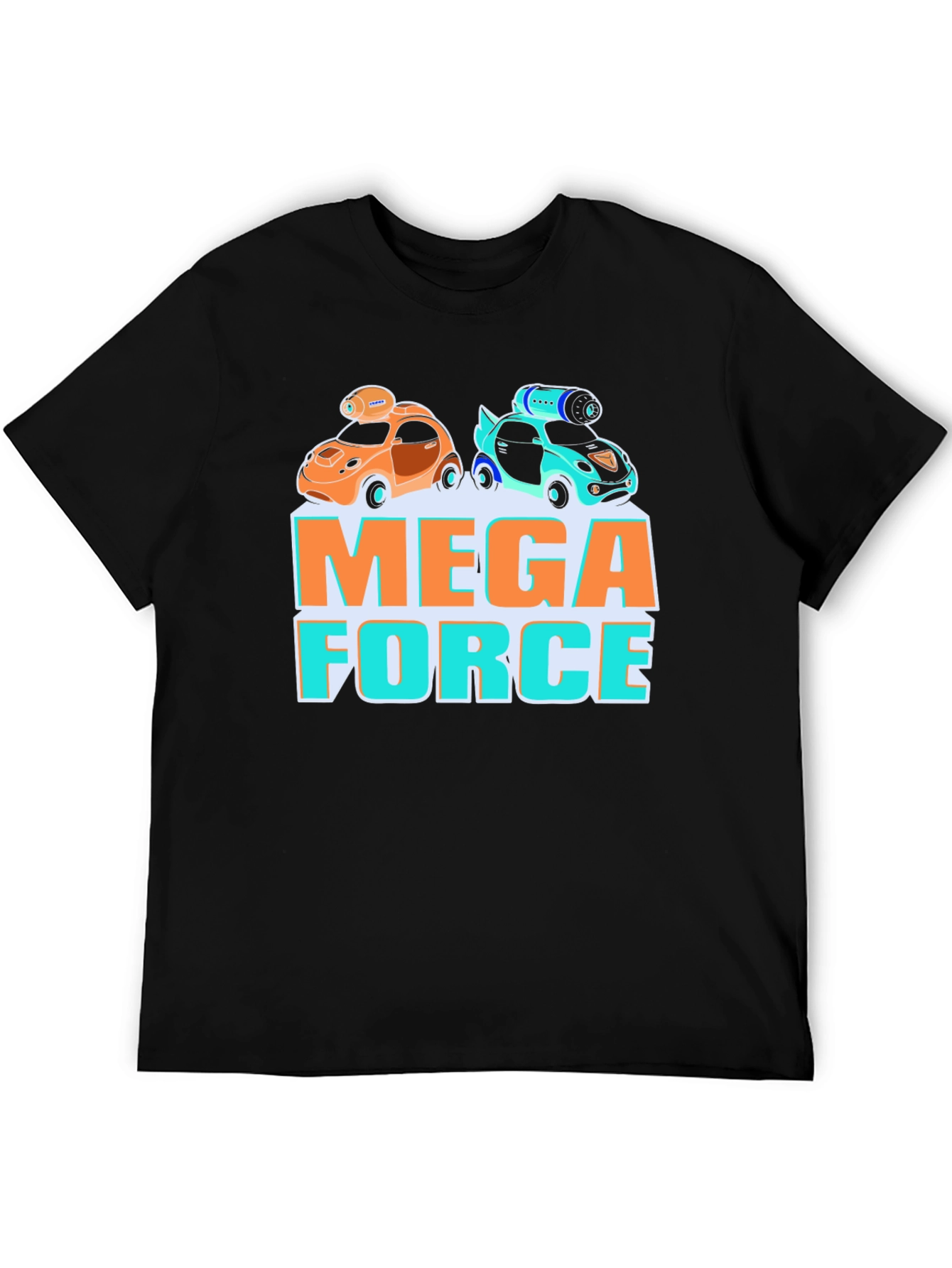 Black Mega Force Graphic Tee - Car Design view 5