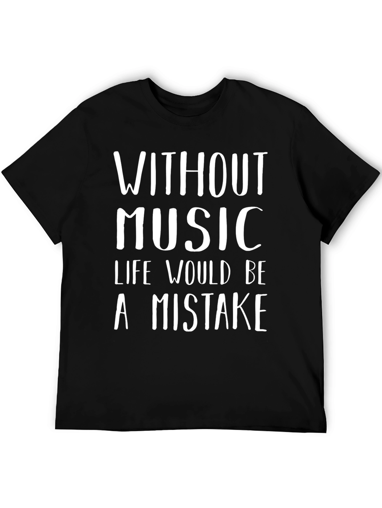 Black Without Music Black Graphic Tee view 5
