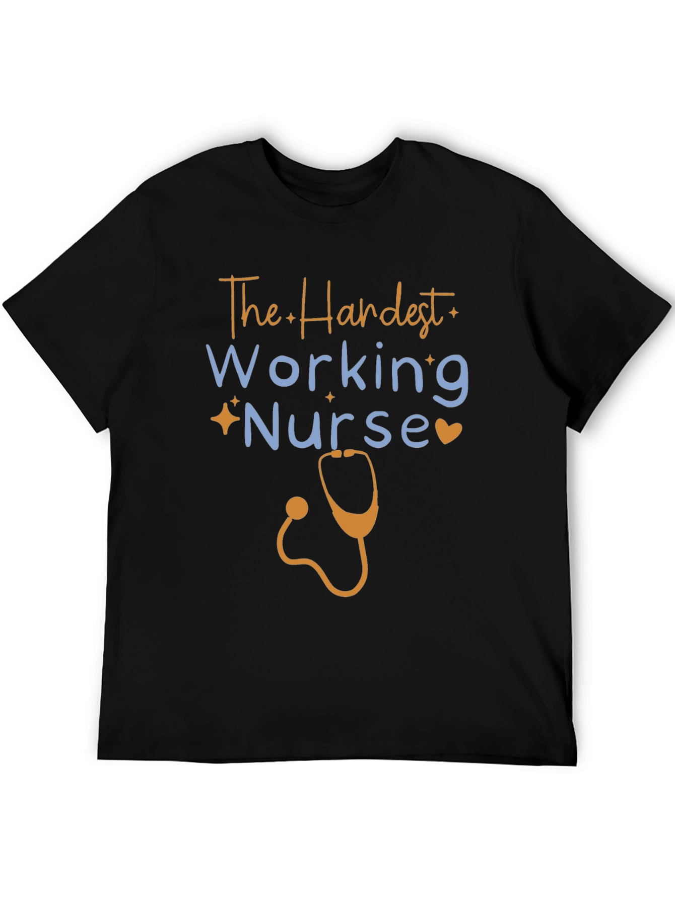 Black Hardest Working Nurse Graphic Tee view 5