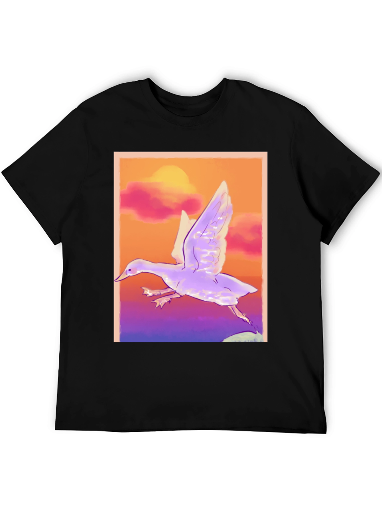 Black Flying Duck Graphic T-Shirt view 5