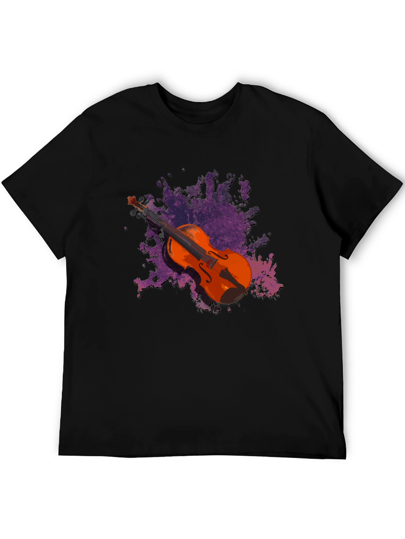 Black Violin Graphic Black T-Shirt - Music Lover Tee view 5