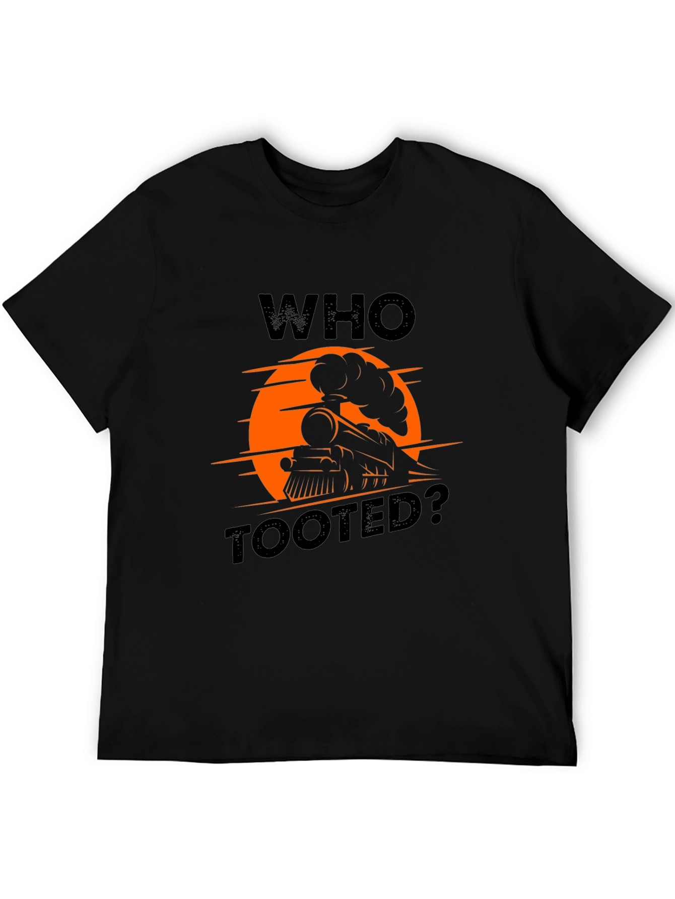 Black Who Tooted? Train Graphic T-Shirt view 5