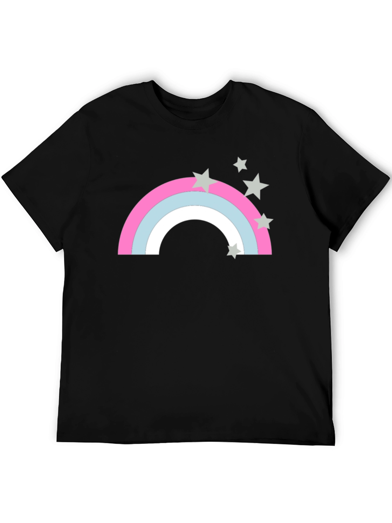 Black Rainbow & Star Graphic Black T-Shirt view 5