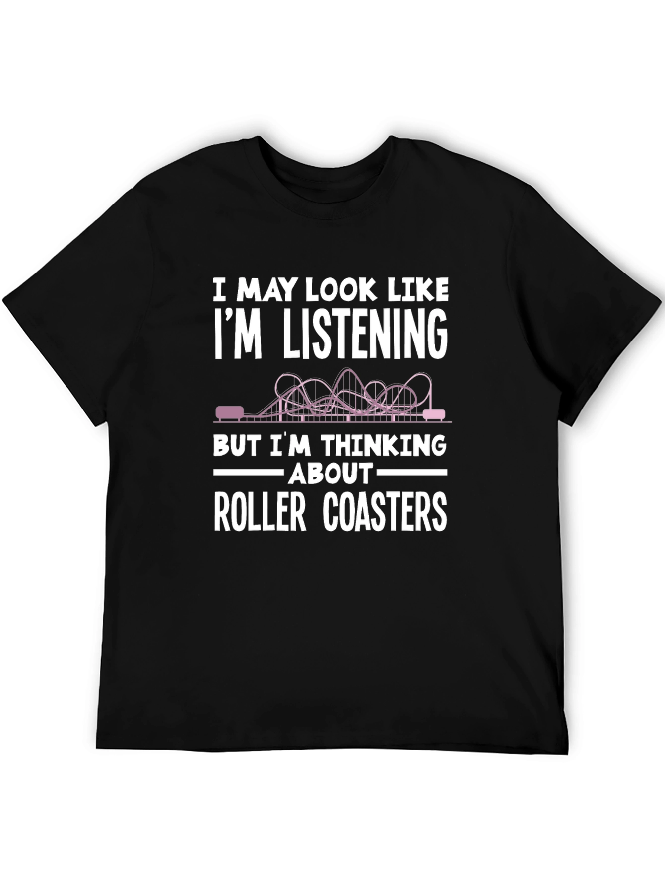 Black Roller Coaster Lover T-Shirt - Funny Gift for Enthusiasts view 5