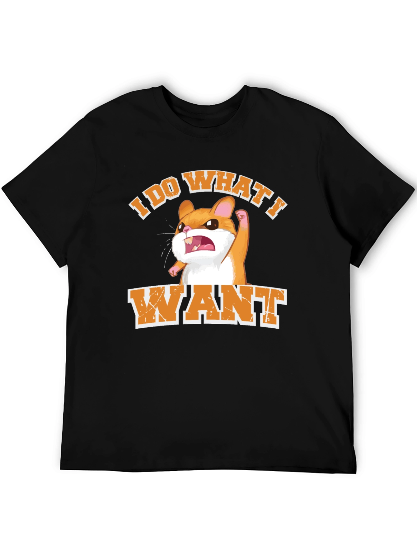 Black I Do What I Want Hamster Graphic T-Shirt view 5