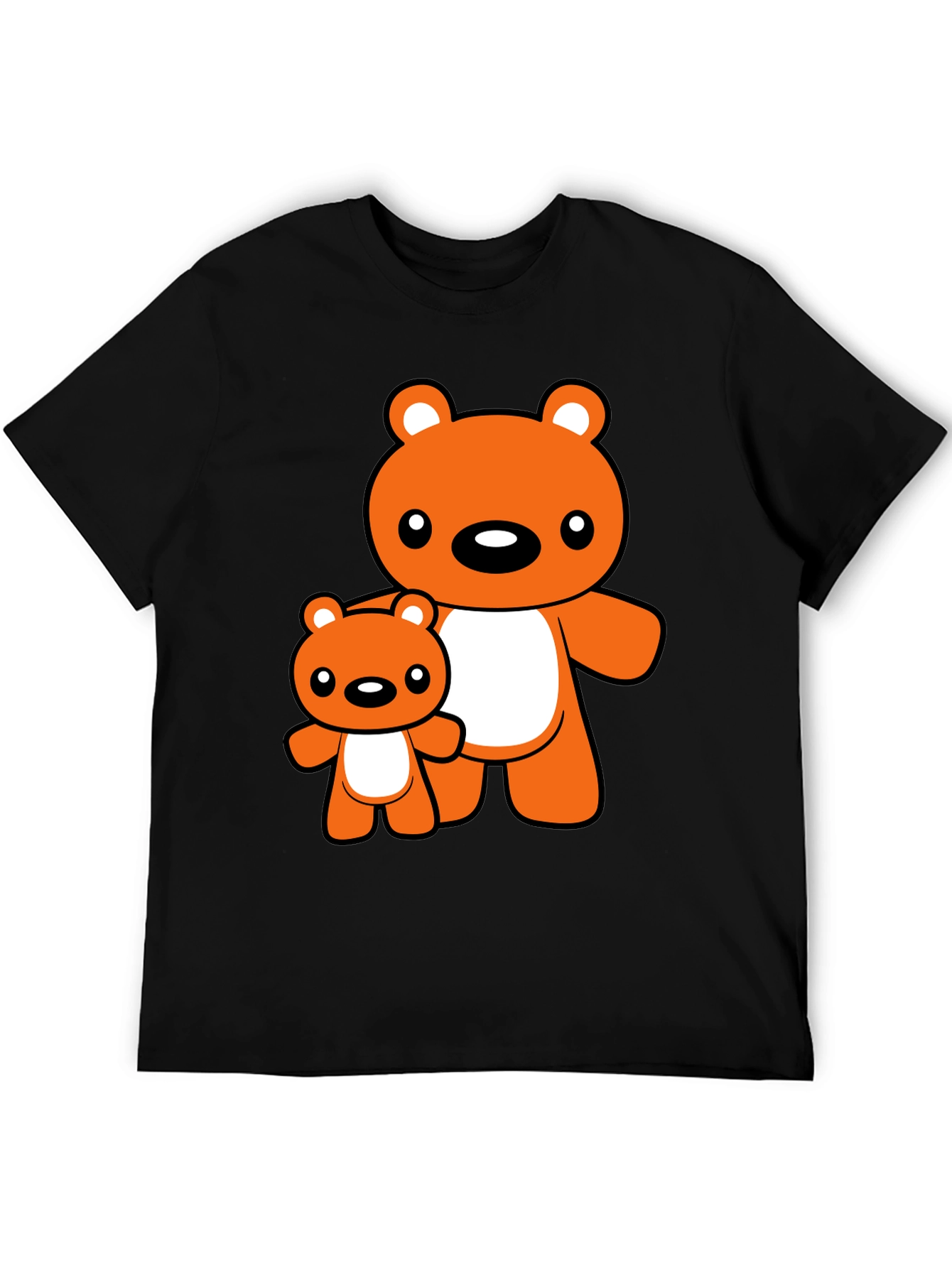 Black Cute Bear Graphic Tee - Black T-Shirt view 5