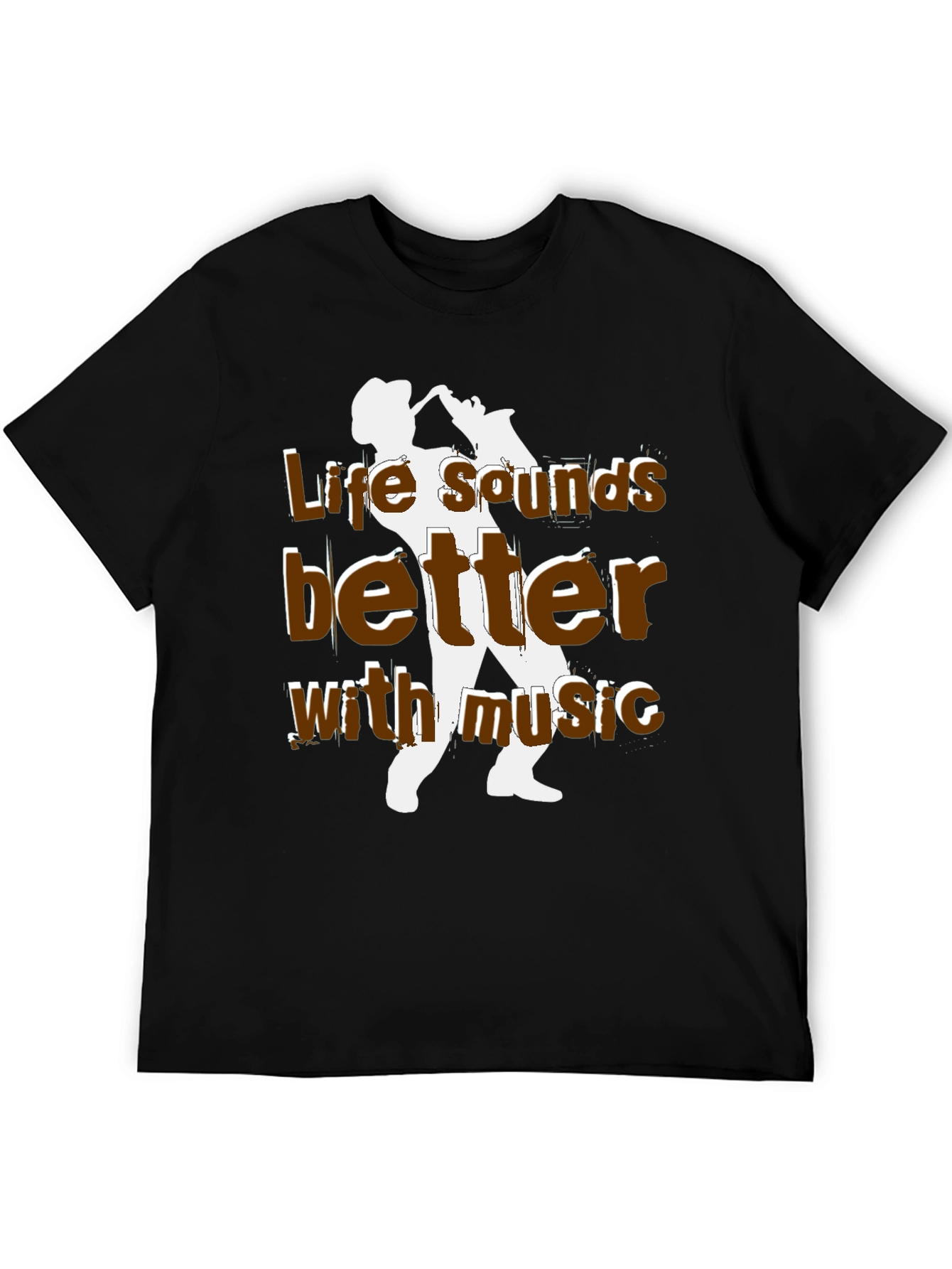 Black Life Sounds Better with Music T-Shirt view 5