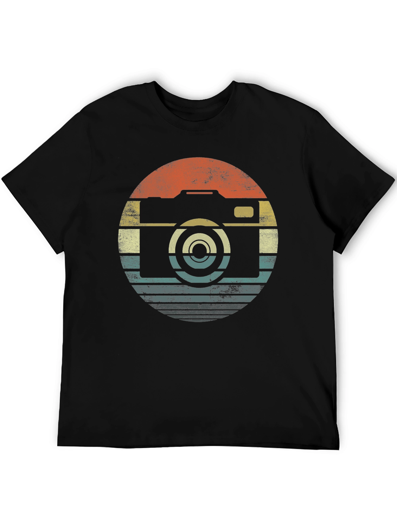 Black Retro Camera Graphic T-Shirt - Black view 5
