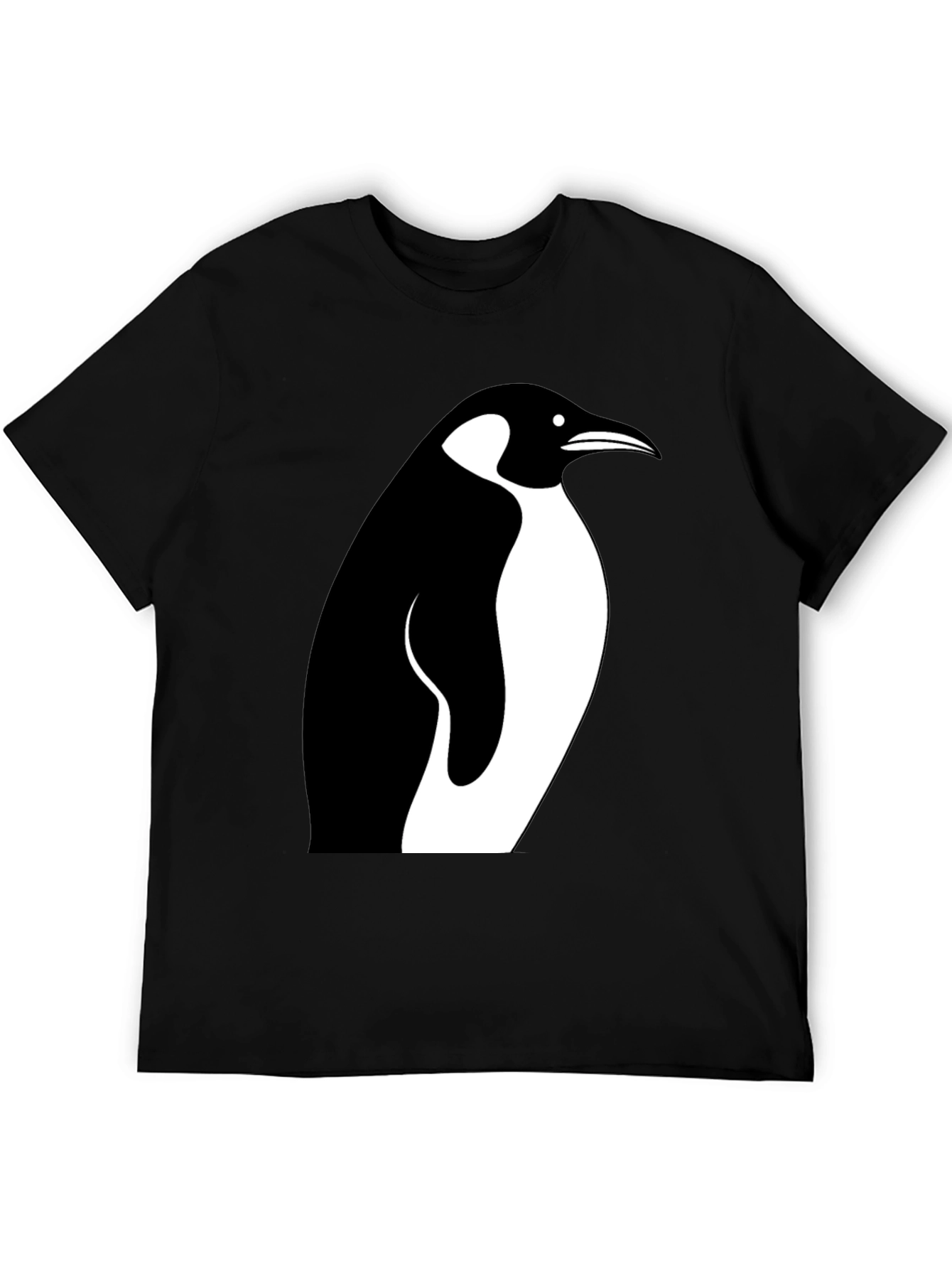 Black Penguin Graphic Tee - Stylish Black Cotton T-Shirt view 5