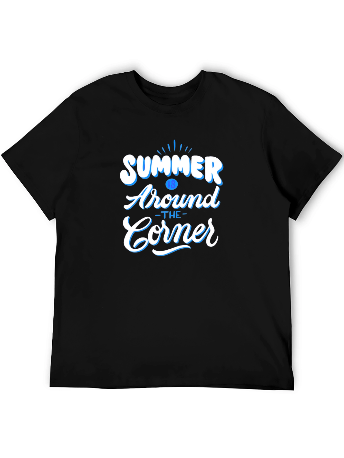 Black Summer Around The Corner Black Graphic T-Shirt view 5