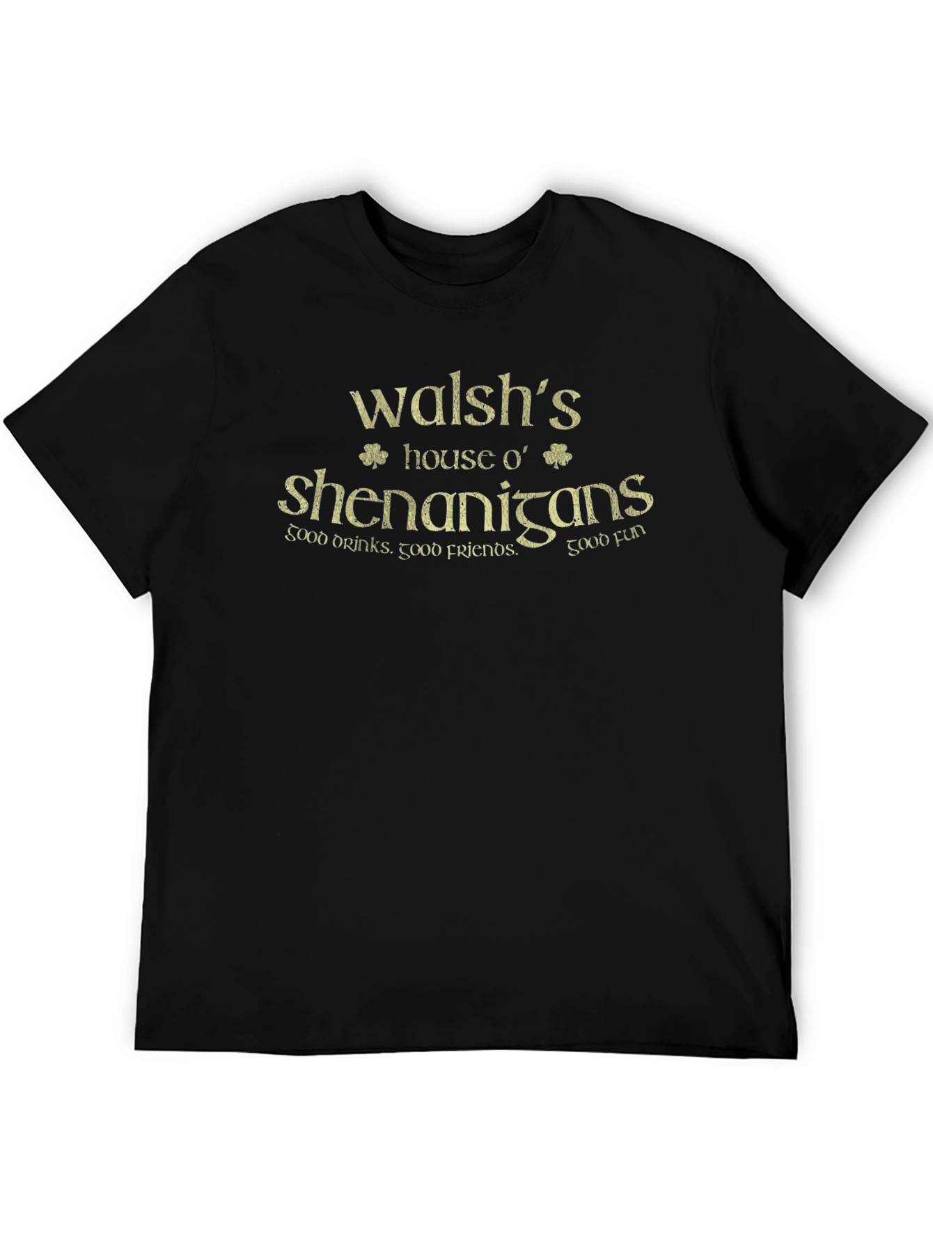 Black Walsh's House o' Shenanigans Black T-Shirt view 5