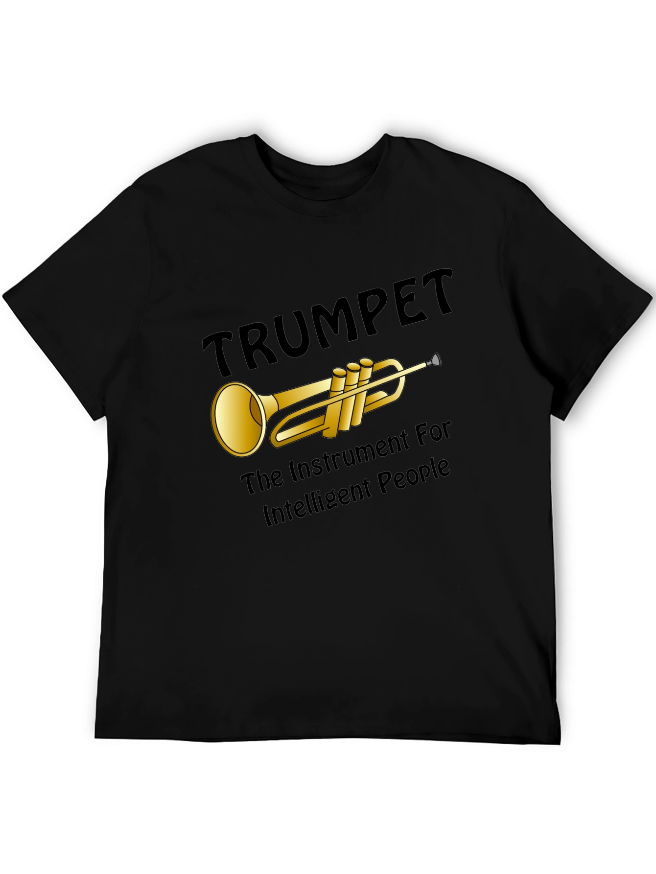 Black Trumpet Instrument Graphic T-Shirt view 5