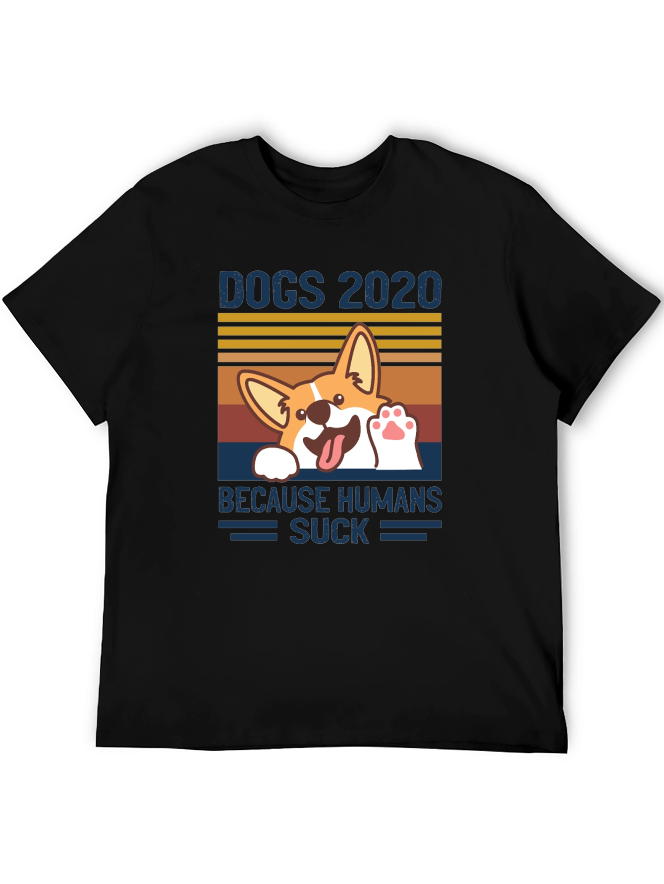 Black Dogs 2020 Graphic Tee - Because Humans Suck view 5