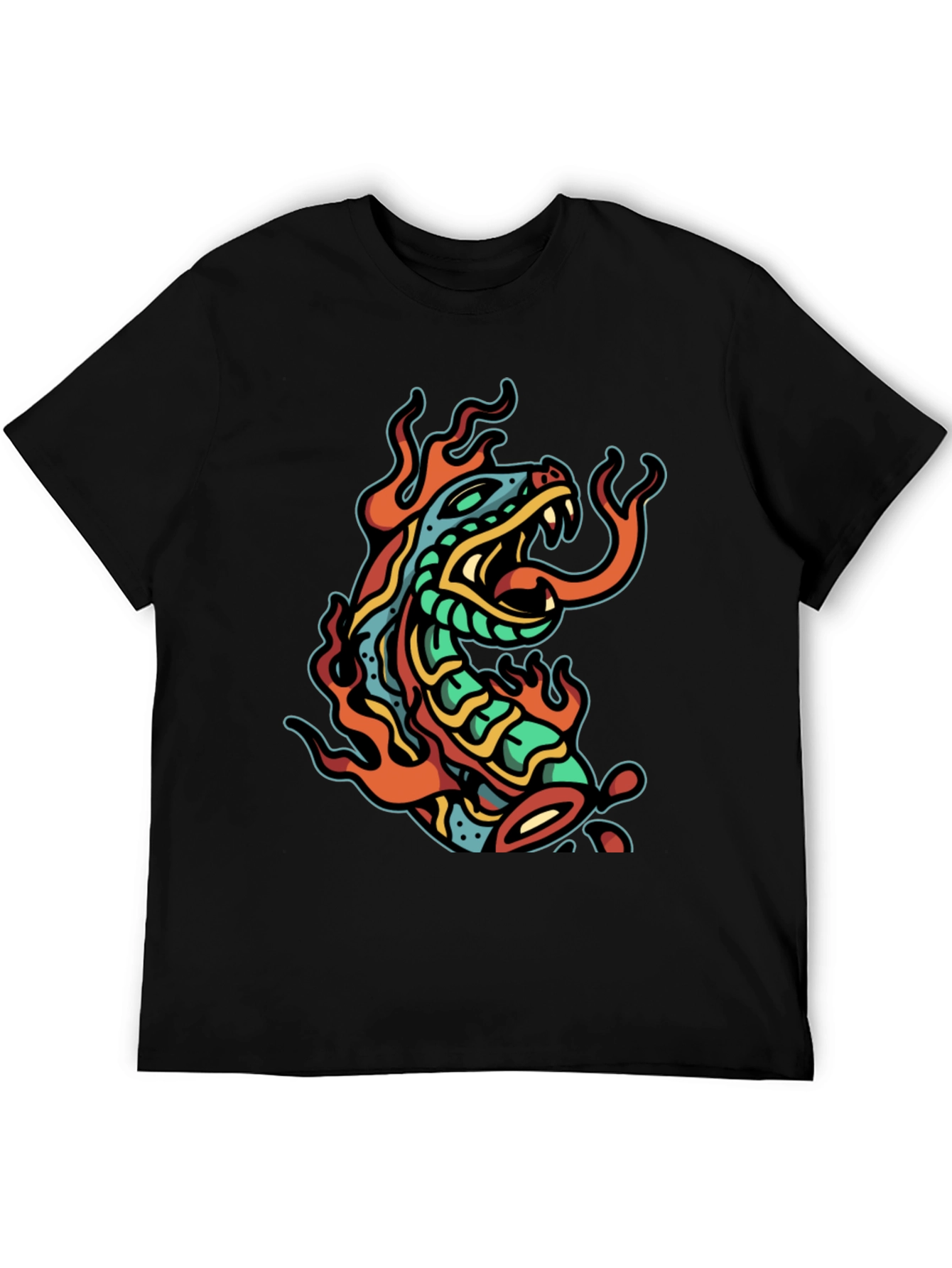 Black Snake Fire Graphic Tee view 5