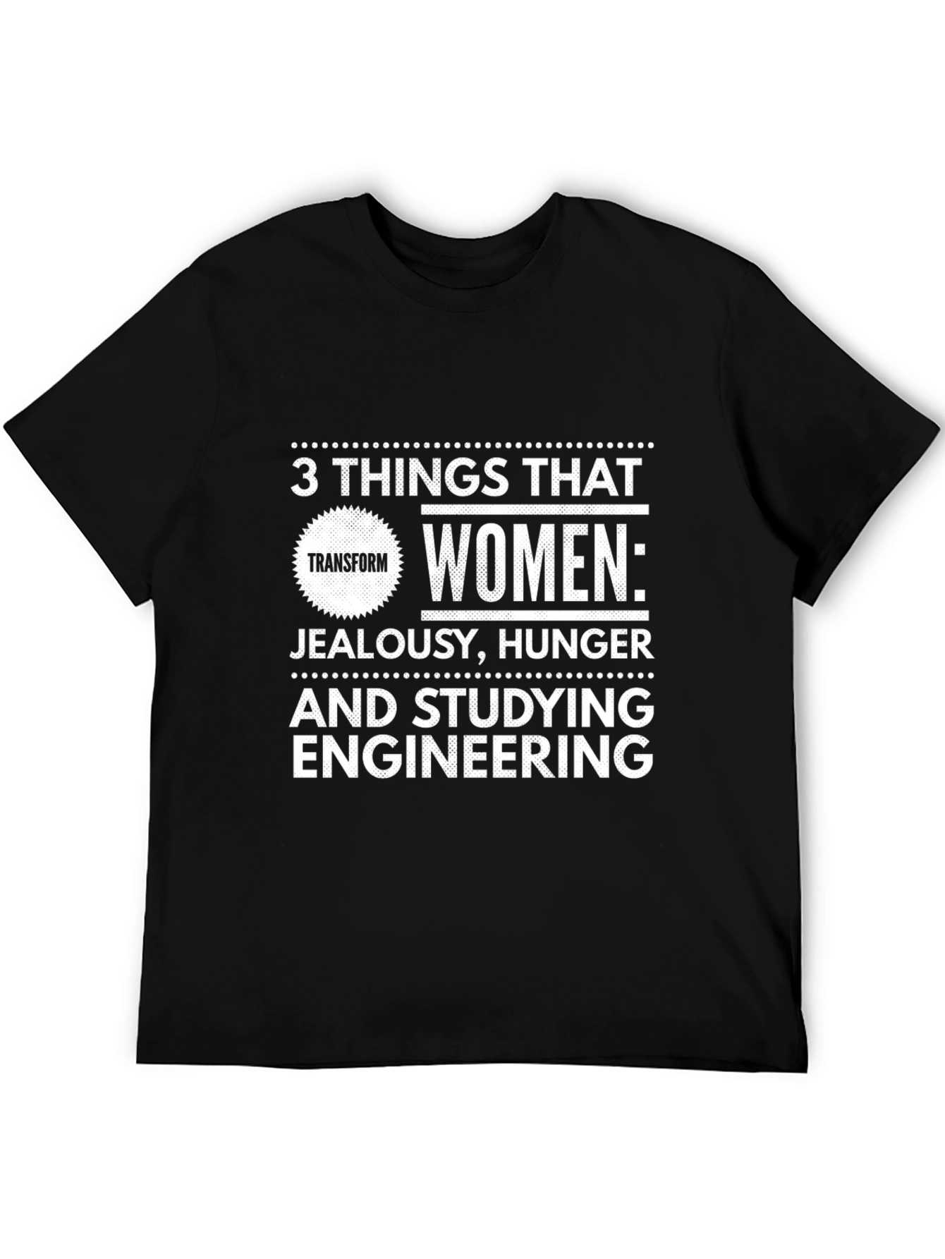 Black Funny Engineering Student T-Shirt - Women Transformation view 5