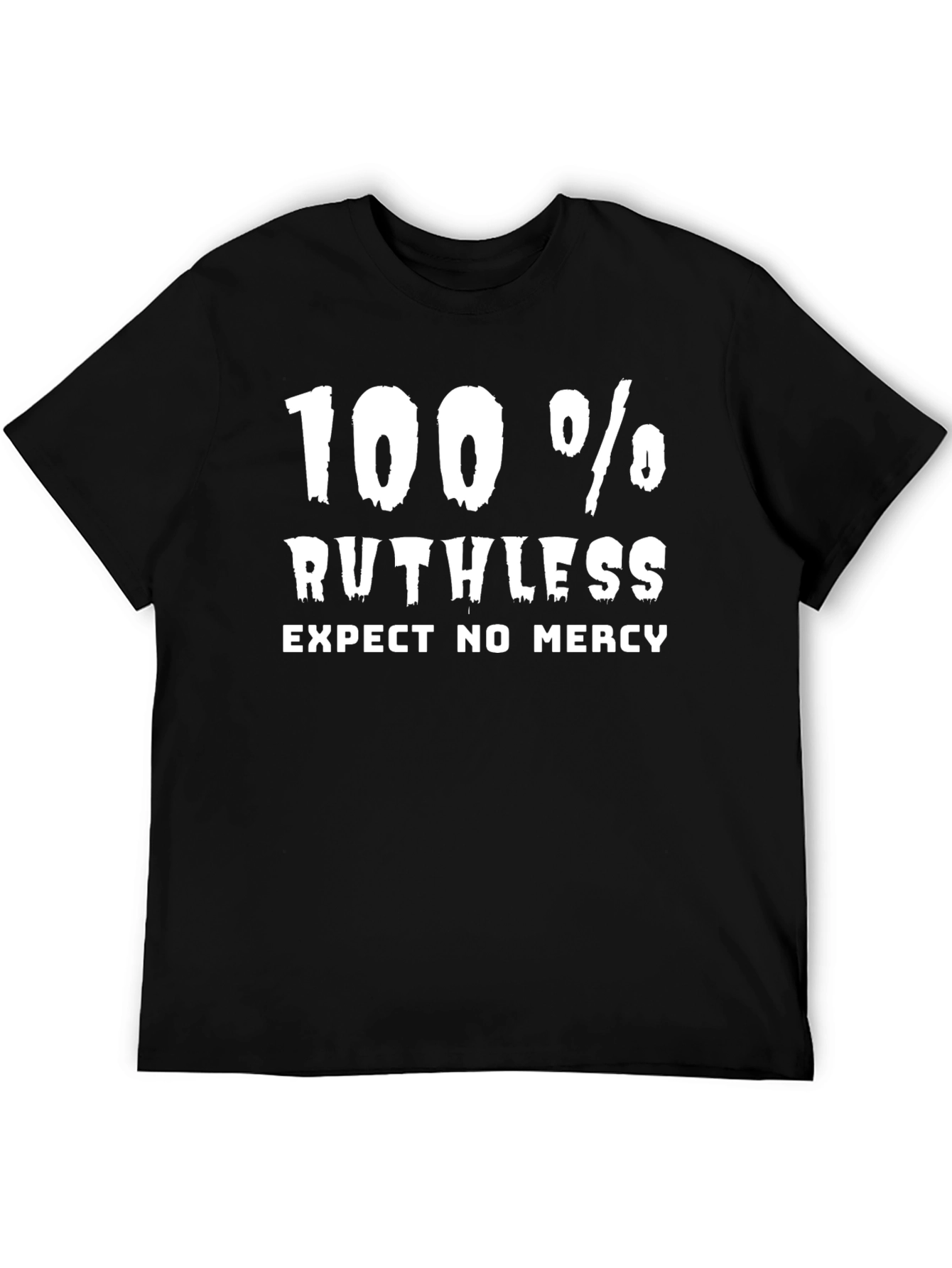 Black Ruthless Expect No Mercy Graphic Tee view 5