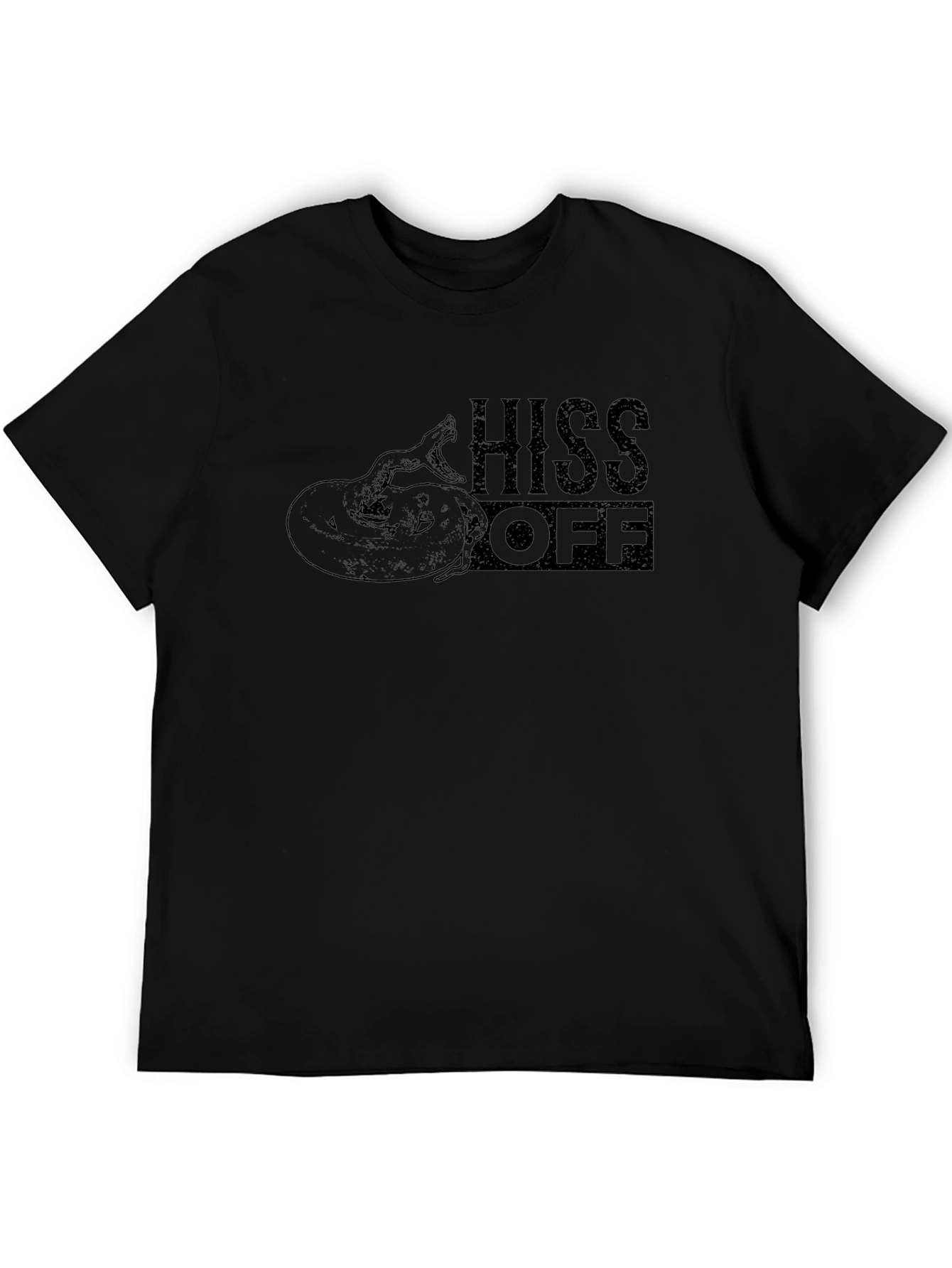 Black Hiss Off Snake Graphic Tee - Men's Black T-Shirt view 5