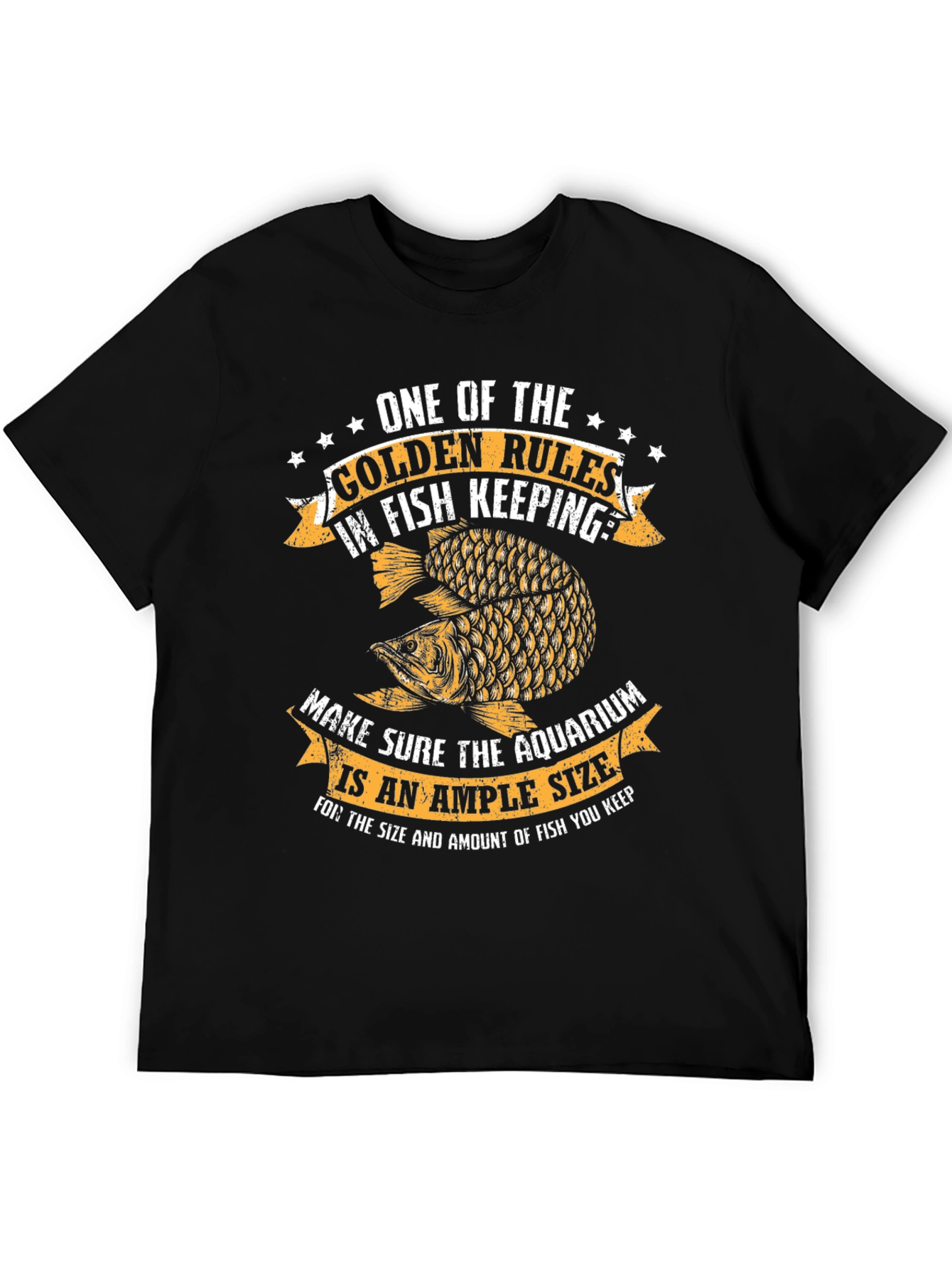 Black Golden Rules Fish Keeping T-Shirt view 5