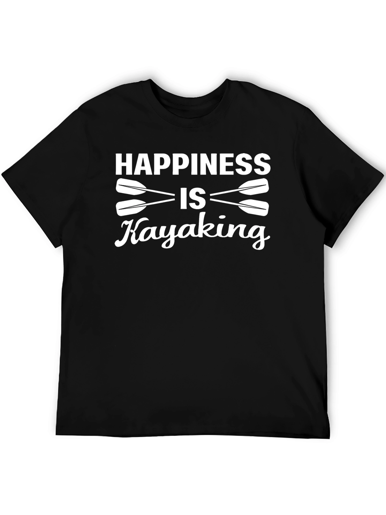 Black Happiness is Kayaking T-Shirt, Black view 5