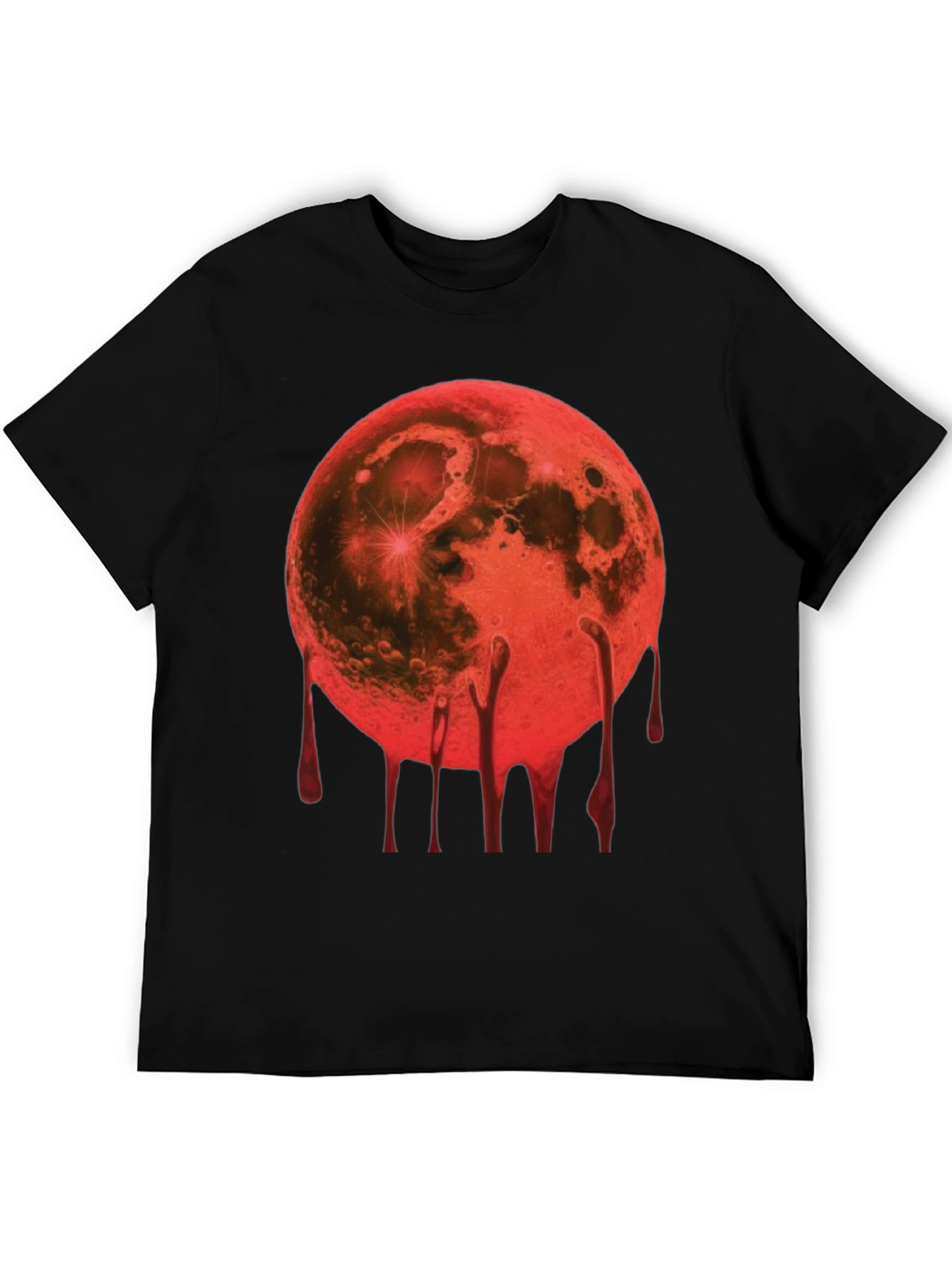 Black Blood Moon Graphic Tee - Men's Black T-Shirt view 5